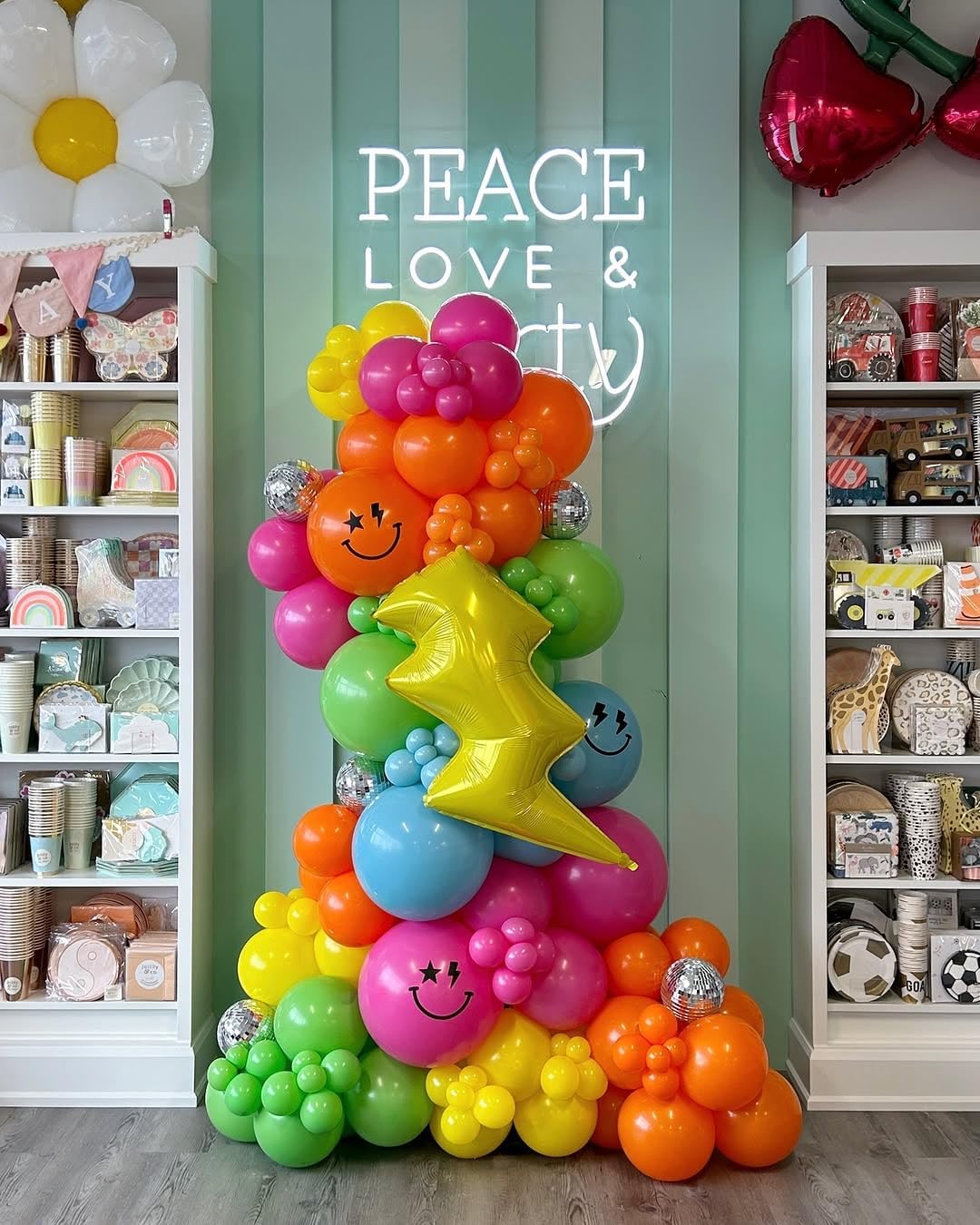 141 Pcs Summer Tropical Balloon Arch Garland Kit, Hot Pink Lime Green Orange Slate Blue Yellow Latex Rainbow Balloon Garland Kit for Hawaiian Luau Aloha Birthday Baby Shower Pool Party Decorations