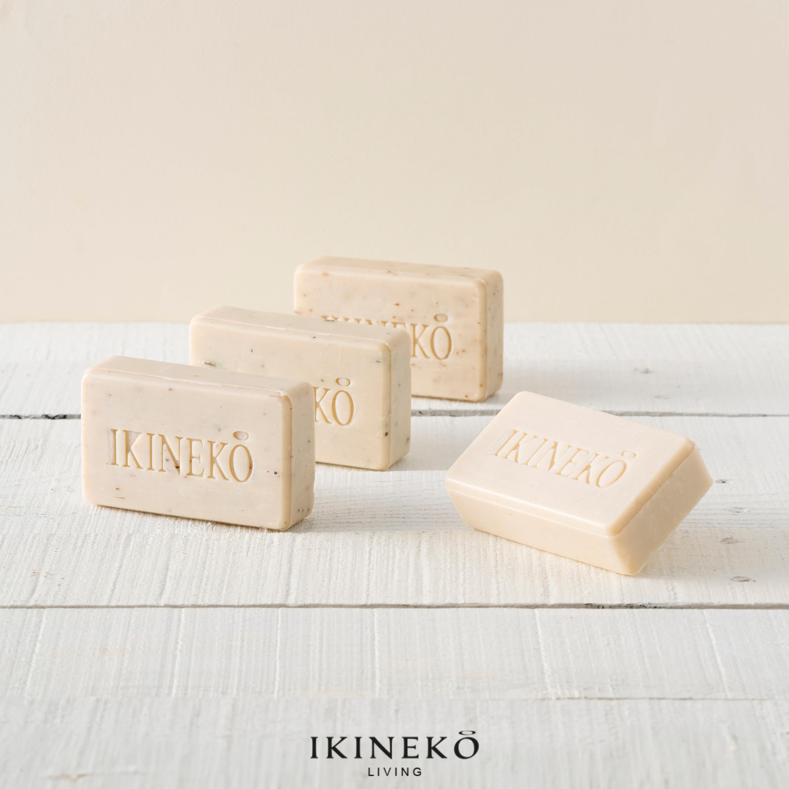 IKINEKO No3 Pure Olive Oil Soap Bar - Plant Based Natural Ingredients - For All Skin Types - Handmade - Daphne Scented - 125gr