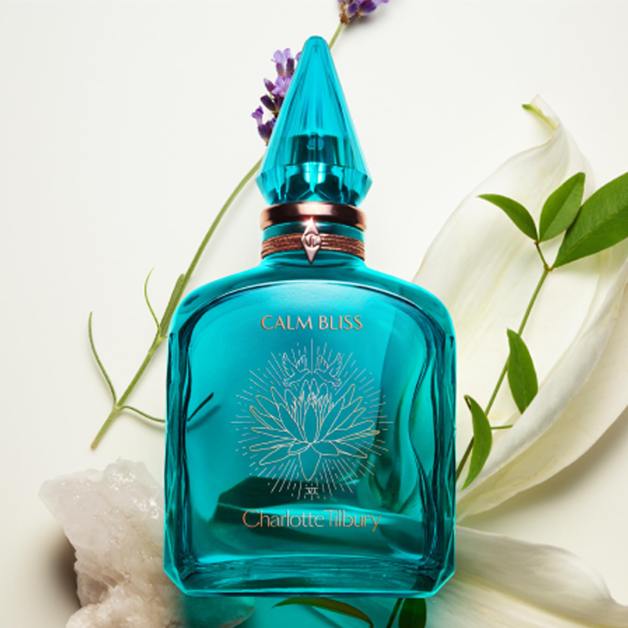 Charlotte Tilbury Calm Bliss Eau De Parfum - Emotion-Boosting Floral Perfume Enriched with Naturally-Derived Oils - Long-Lasting Scent with Notes of Neroli Oil, Watery Accord & Lavandin Oil (10ml)