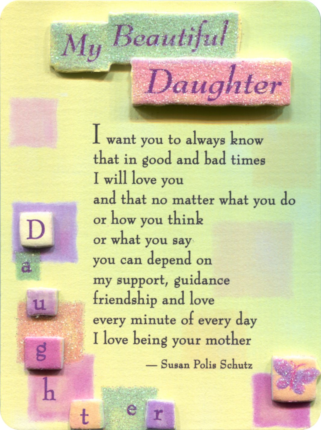 Blue Mountain Arts Daughter Mini-Easel with Magnet—A Message of Love and Encouragement for a Wonderful Daughter, by Susan Polis Schutz (My Beautiful Daughter) Small