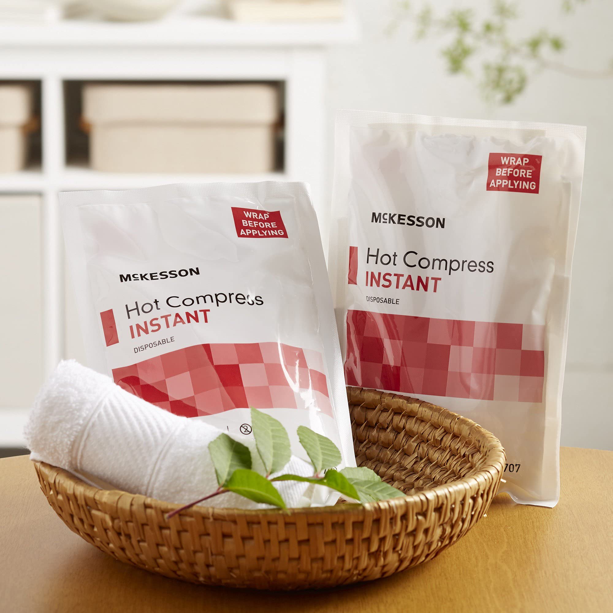 McKesson Hot Compress Instant Hot Pack [24 Pack] Disposable, Heat Packs for Pain Relief, 6 in x 9 in
