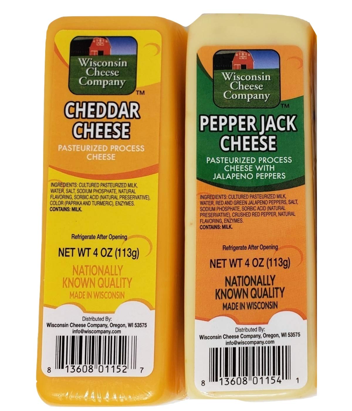 Wisconsin's Best & Wisconsin Cheese Company - Gourmet Variety 100% Wisconsin Cheese & Original, Garlic & Jalapeno Cheddar Summer Sausage Sampler Gift Box