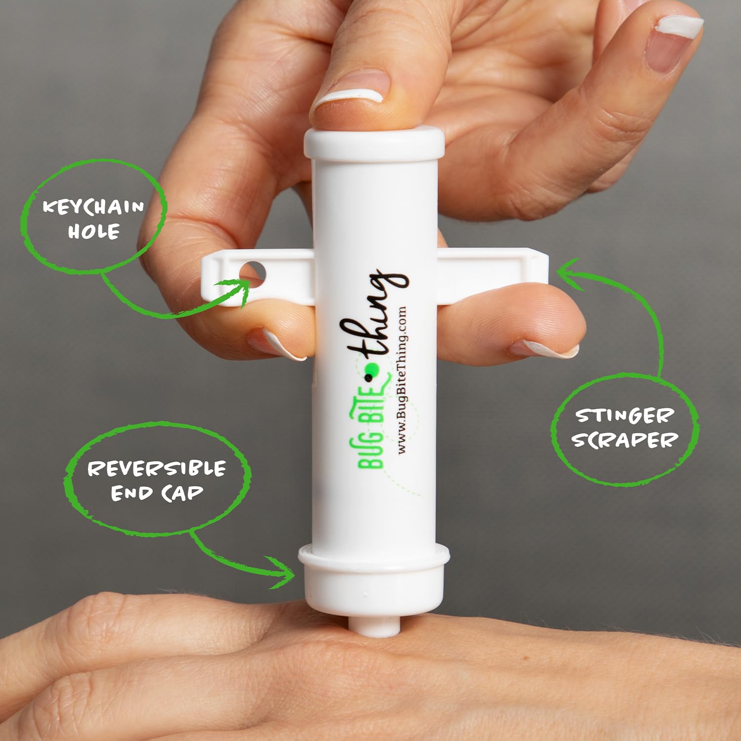 BUG BITE THING Suction Tool - Bug Bites and Bee/Wasp Stings, Natural Insect Bite Relief, Chemical Free - White/Single