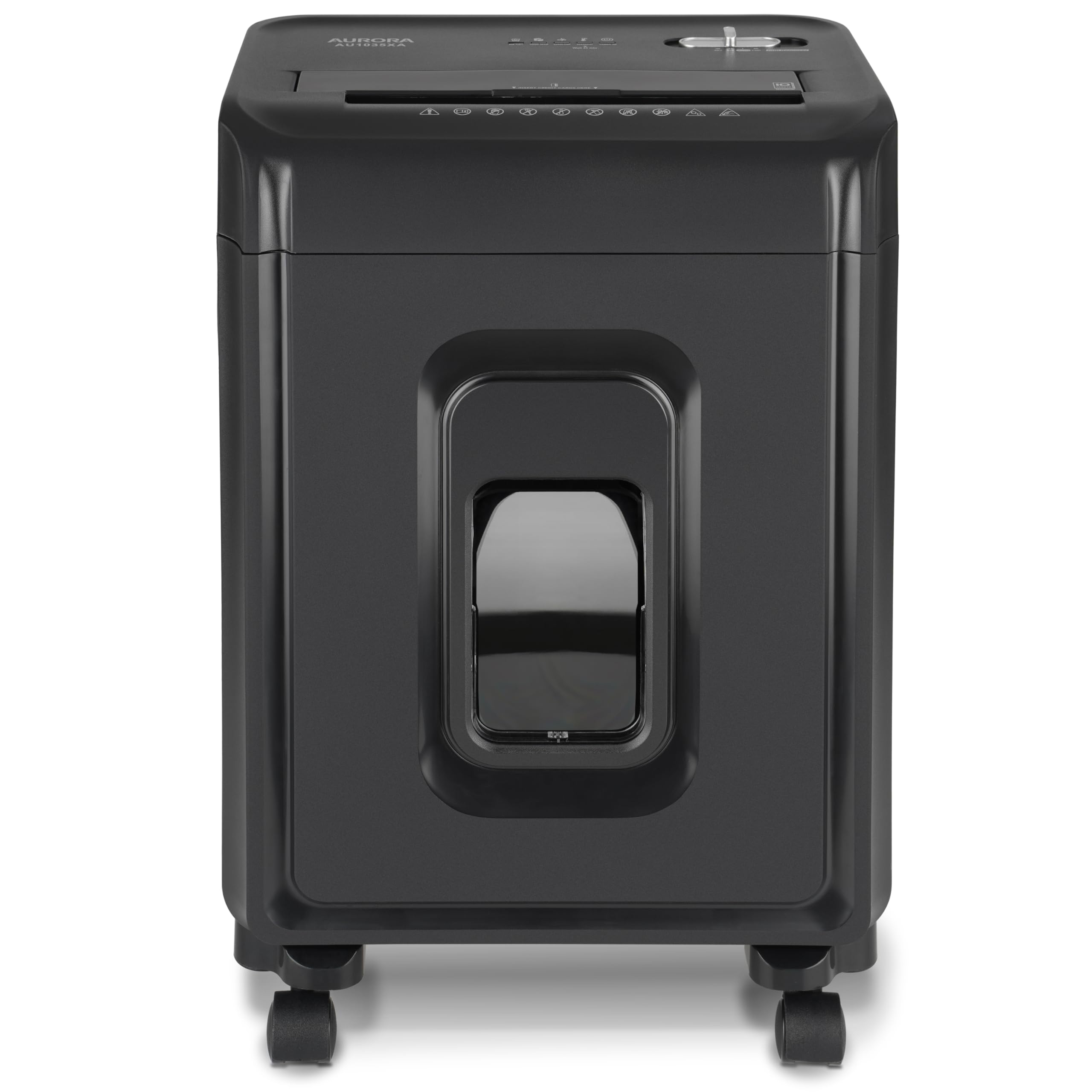 Aurora AU1035XA 10-Sheet Crosscut Paper/Credit Card Shredder with 4-Gallon Pullout Wastebasket