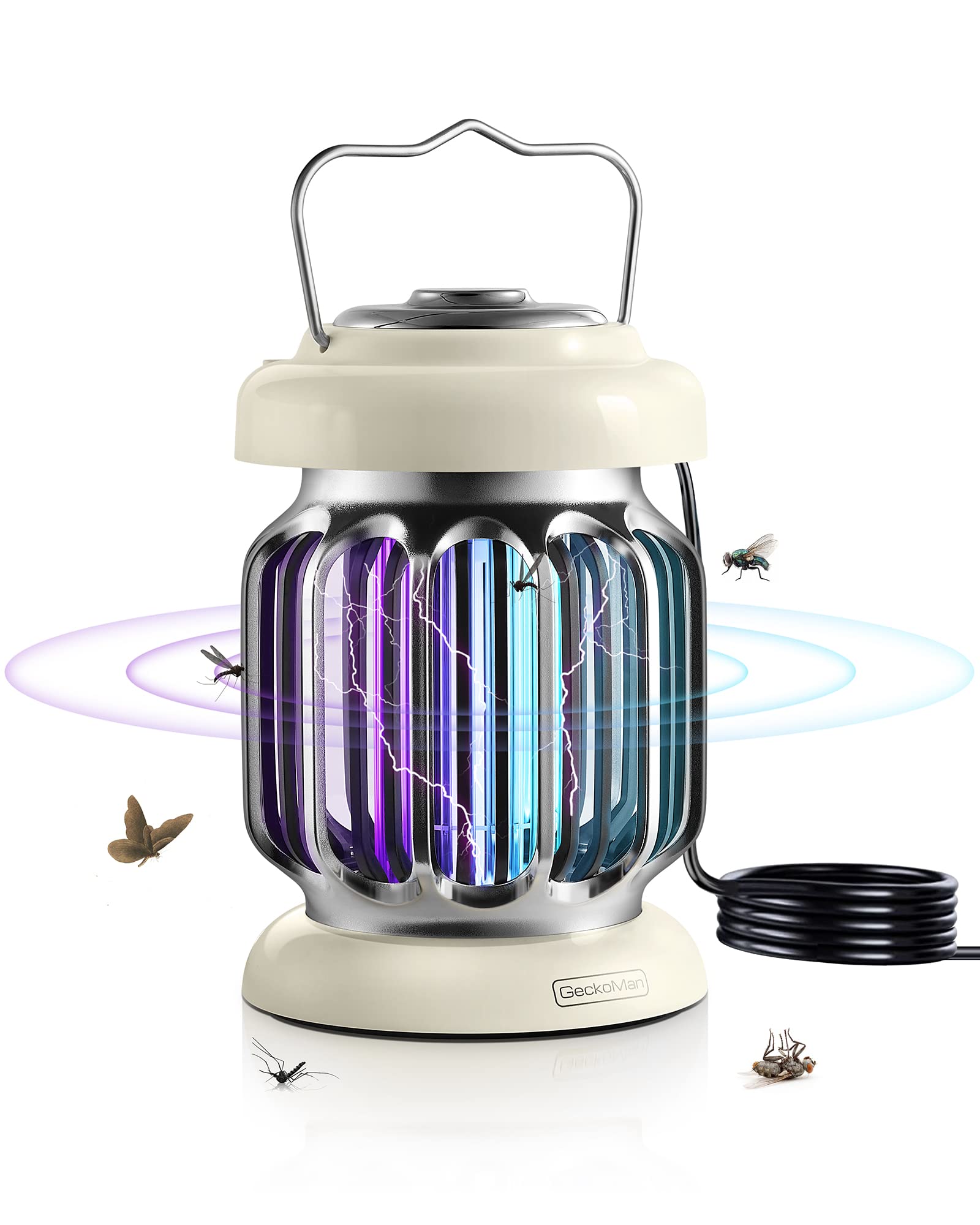 Hybrid Spectrum, Waterproof Switch Bug Zapper Outdoor Bug Zapper Indoor Bug Zapper Mosquito Repellent Outdoor Patio Mosquito Zapper Electric Fly Zapper Fruit Fly Trap for Indoors Mosquito Killer