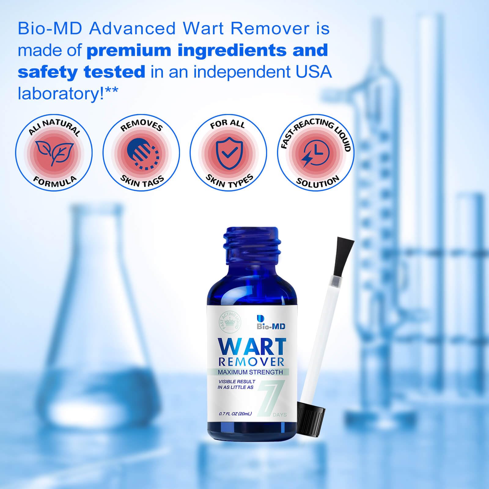 Fast Acting Gel Wart Remover Freeze Off - Fast-Acting Wart Freeze Off - Wart Removal for Plantar Wart, Genital Wart, H Warts, Common Wart, Flat Wart, Corn, Callus, Warts, Plantar Wart Remover for Feet