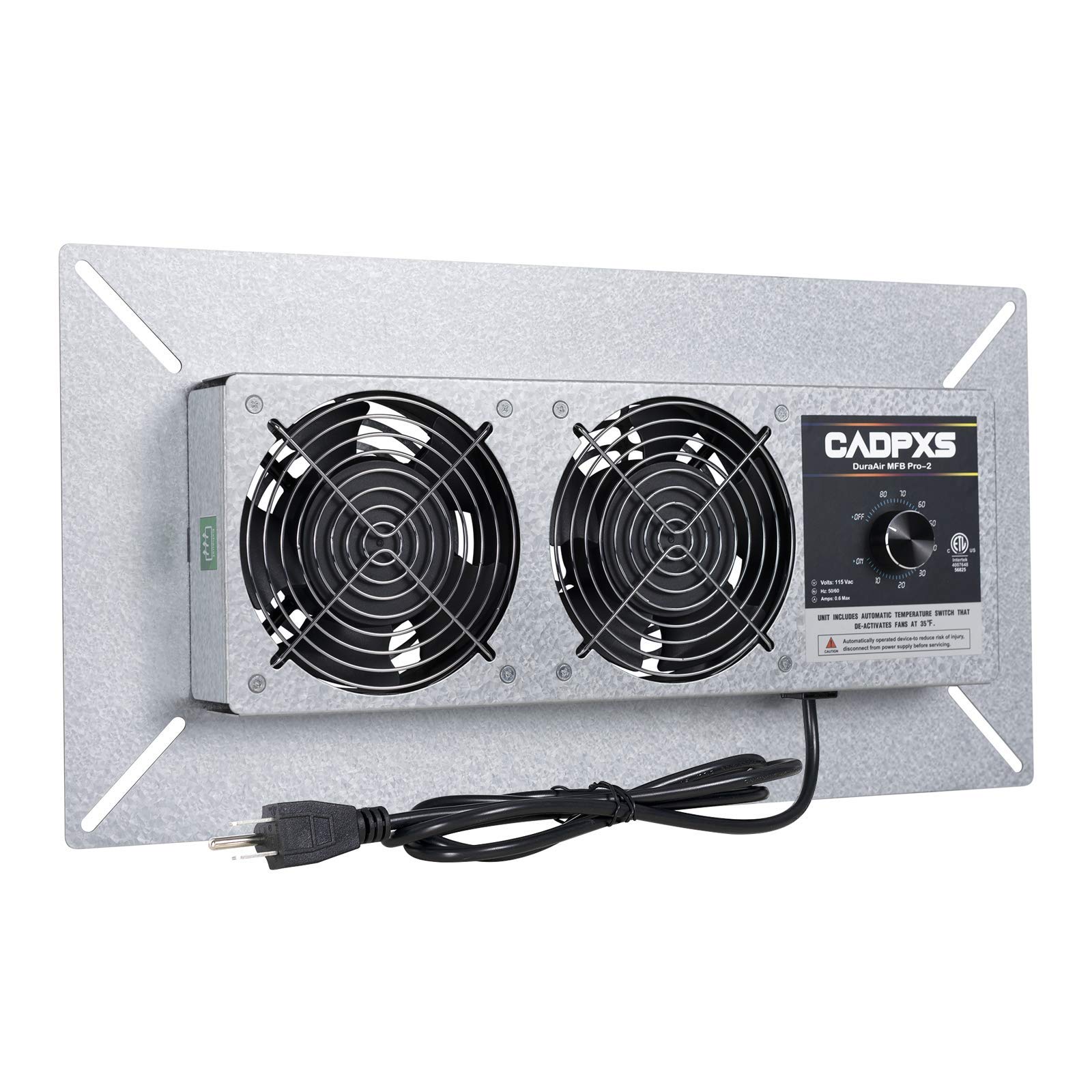 CADPXS Crawlspace Ventilation Fan, Crawlspace Fan Vent with Humidistat, Dehumidistat & Freeze Protection Thermostat, for Crawl Spaces/Basement/Garage/Attic/Hydroponics Grow Tents (220 CFM Air Out)