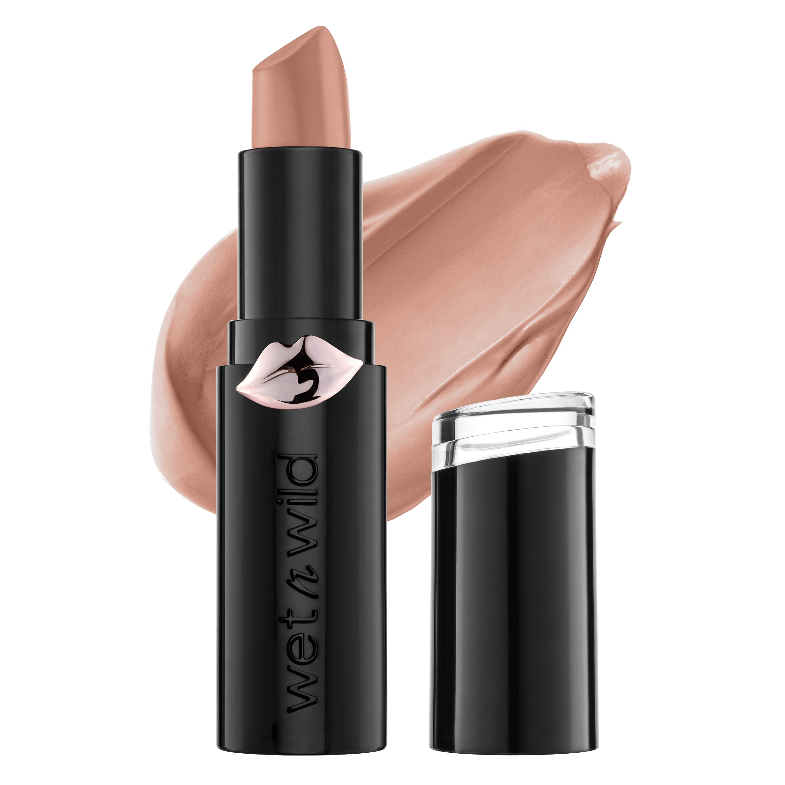 wet n wild Mega Last Matte Lip Color, Semi Matte Hyaluronic Acid Infused, Long Lasting Full Coverage for a Nourishing Pout, Cruelty-Free & Vegan - Never Nude