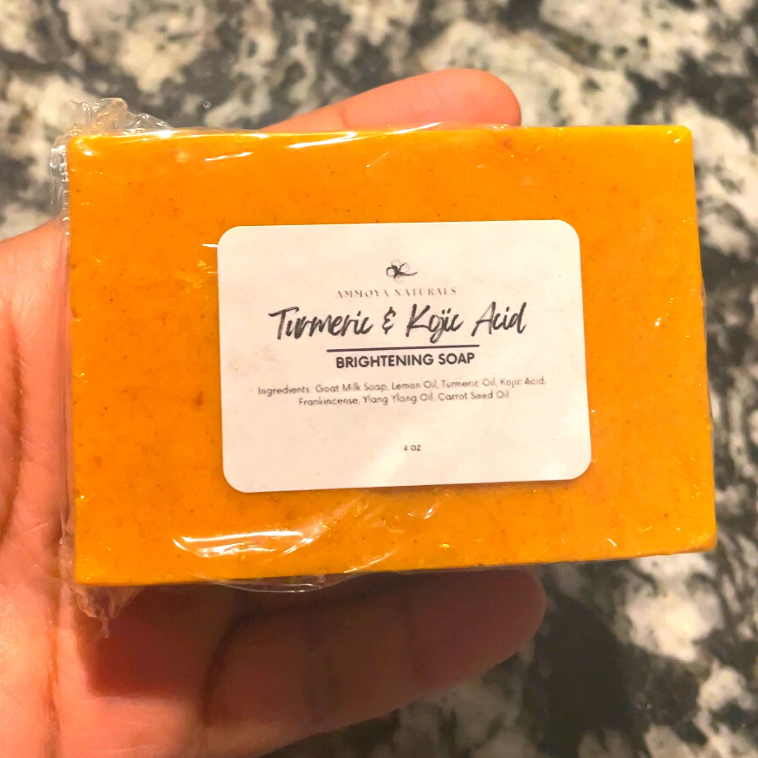 Turmeric and Kojic Acid Skin Brightening Soap All Natural Gentle Cleanser for All Skin Types. Fights Acne, Reduces Dark Spots & Fades Scars. Face & Body Cleanser for Men, Women & Teens. (1 Pack)