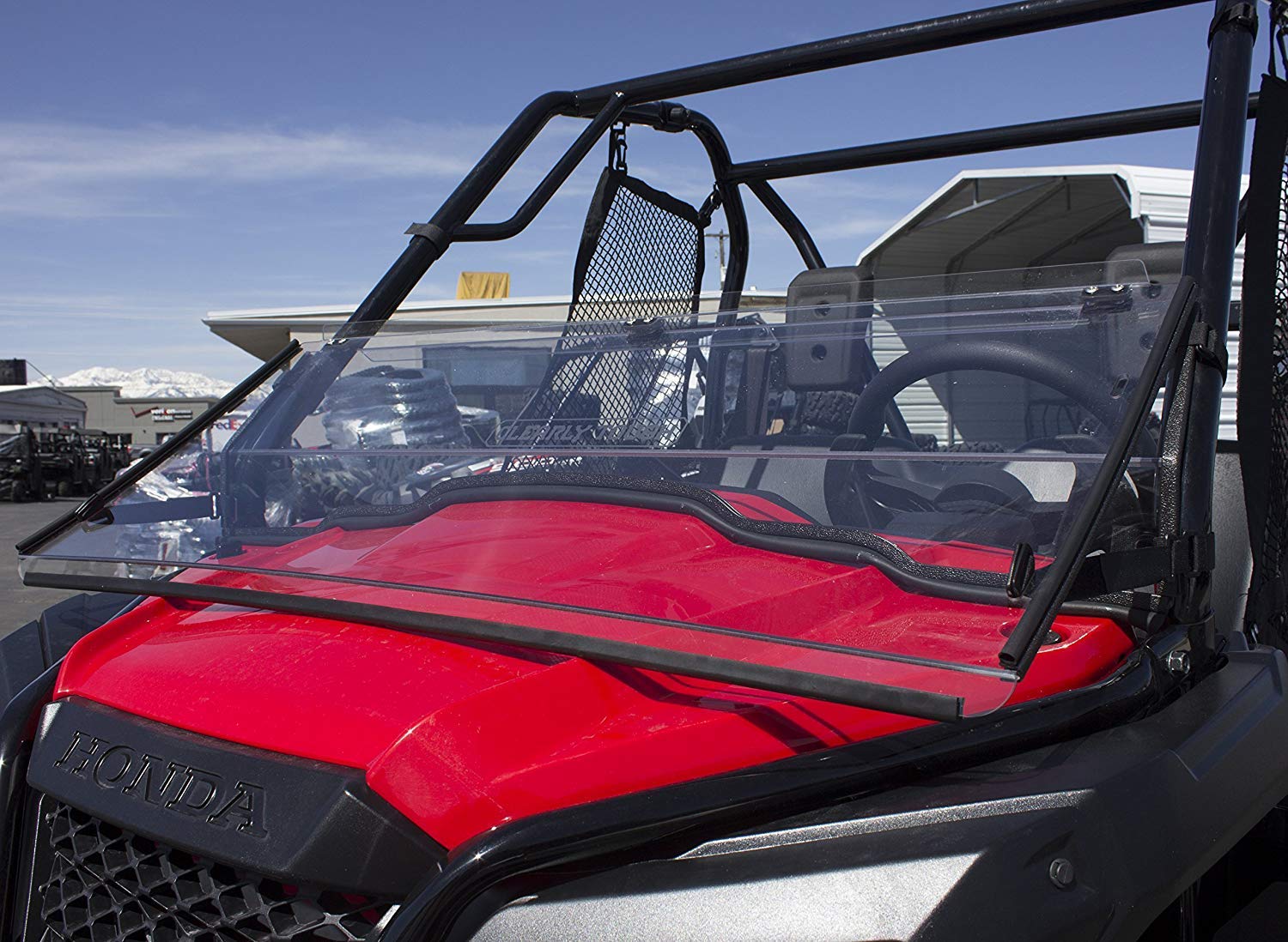 Clearly Tough Honda Pioneer 500 / 520 Windshield - Full Folding - Lexan MR10 | SCRATCH RESISTANT | Ultimate in SXS versatility! | Easy on and off w/ Scratch Resistant Hard Coat