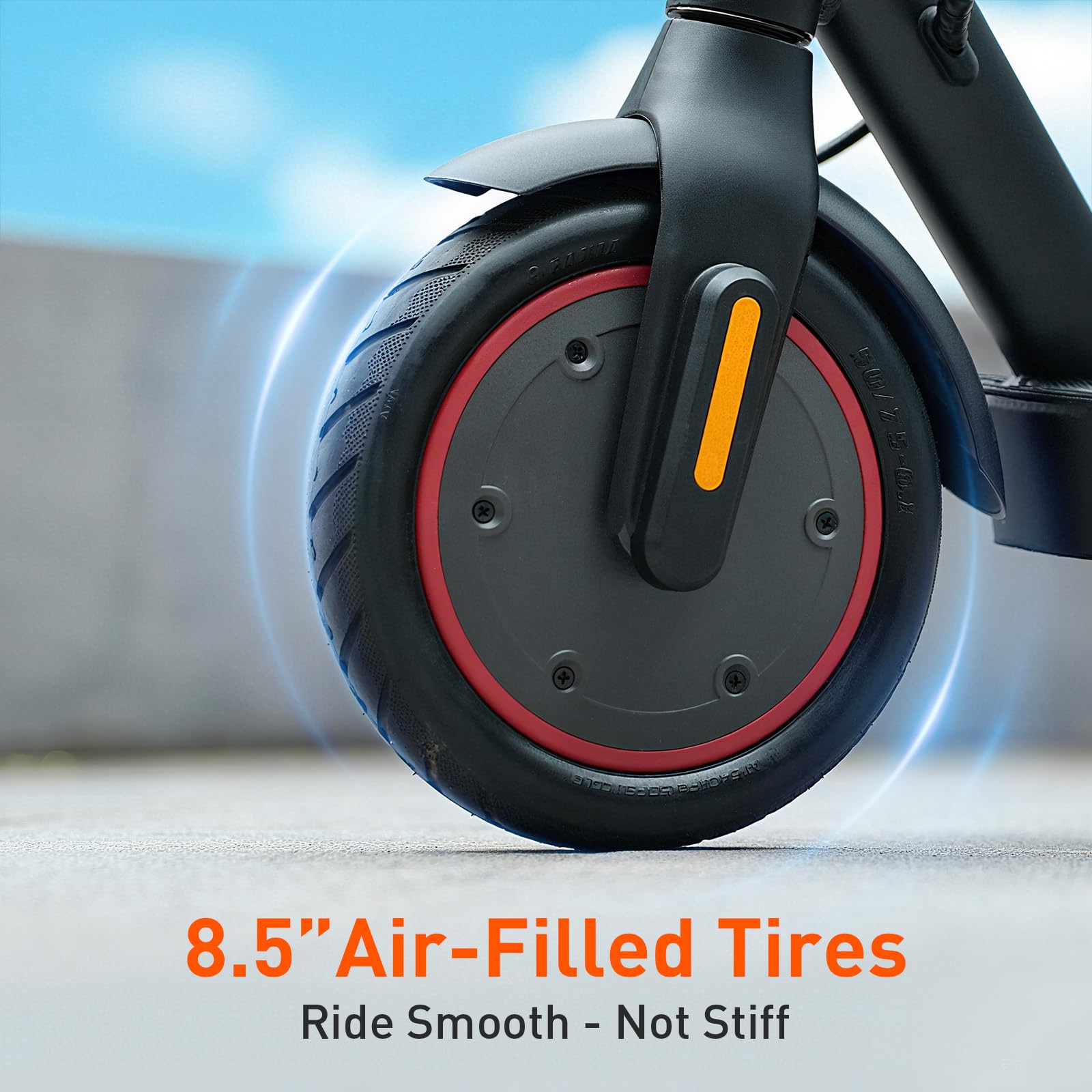 Fcgeoi Electric Scooter, 500W Powerful Motor, 18 MPH Top Speed, 21 Miles Long Range, 8.5" Tires EScooter, Drum Brake, Foldable Lightweight Commuting Electric Scooter for Adults