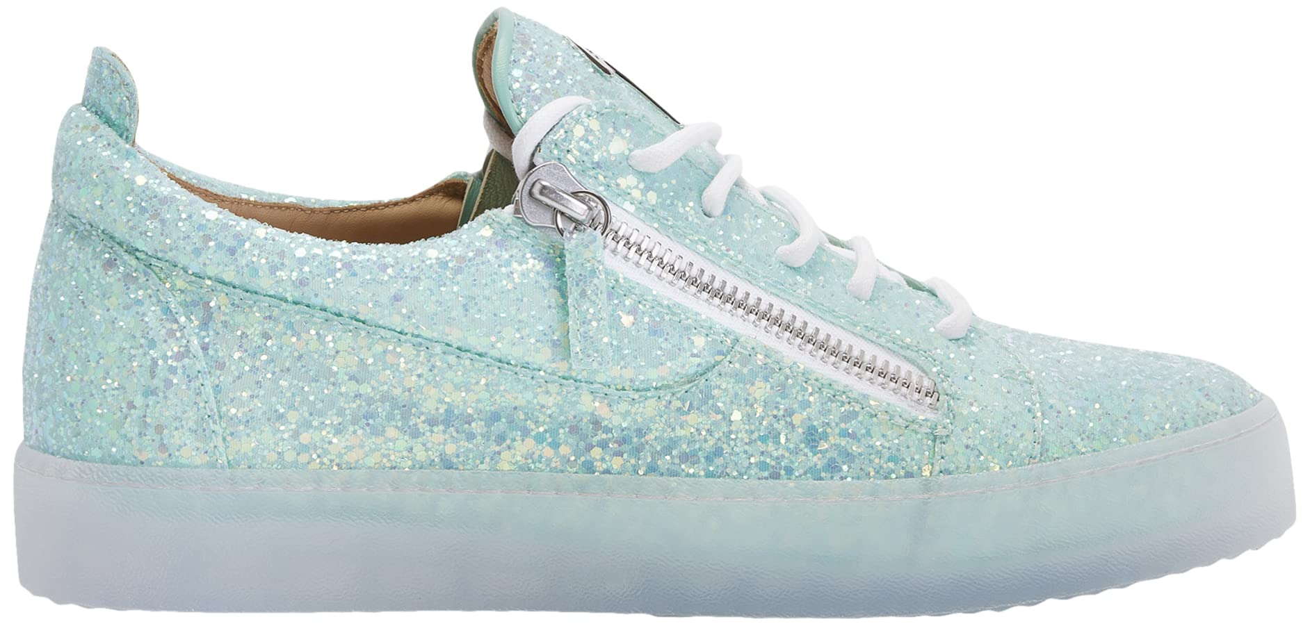 Giuseppe Zanotti, Frankie Glitter Low Top Sneakers, 10, Blue