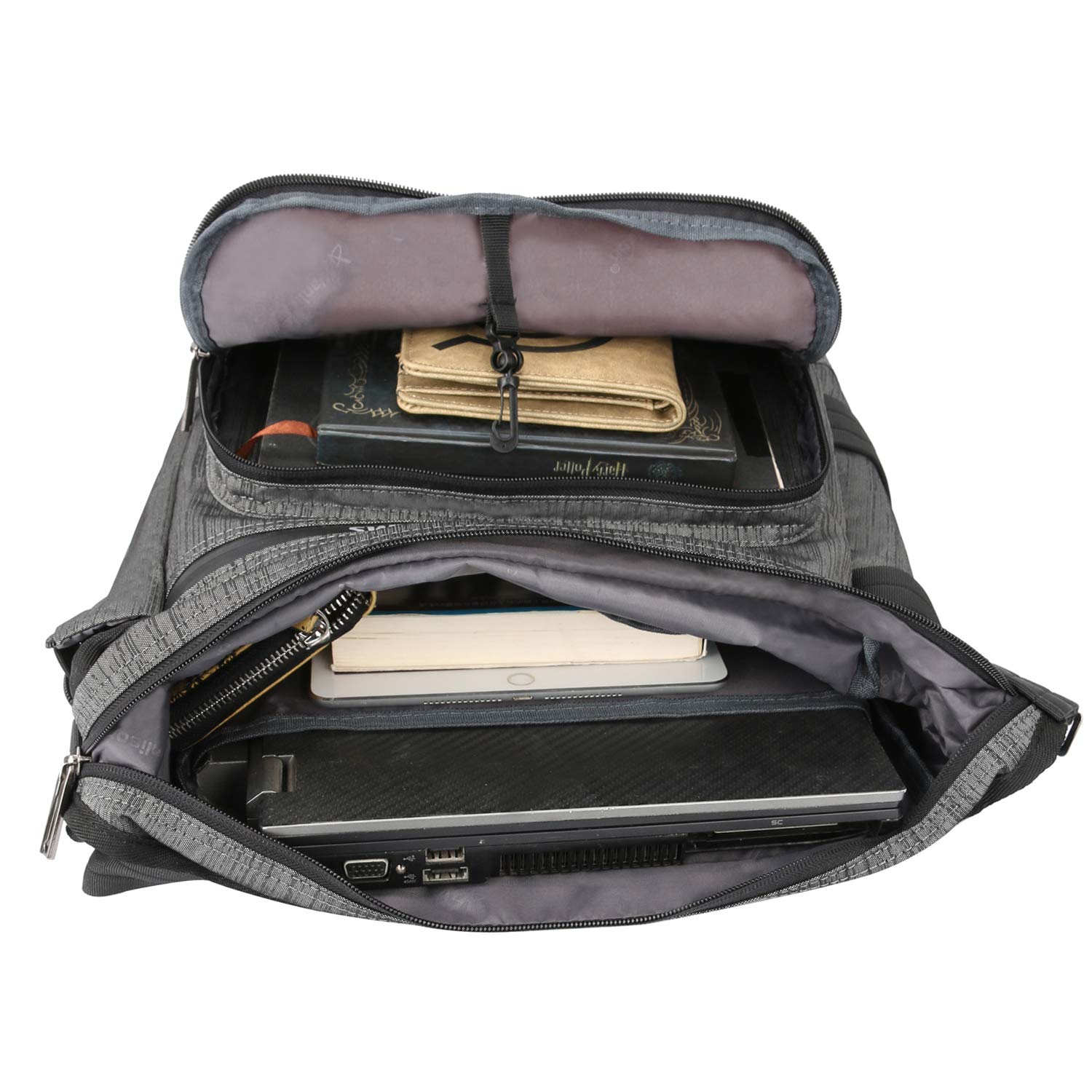 Vertical Messenger Bag, Crossbody Bag, Larswon Shoulder Bag Laptop Bag Satchel Blue