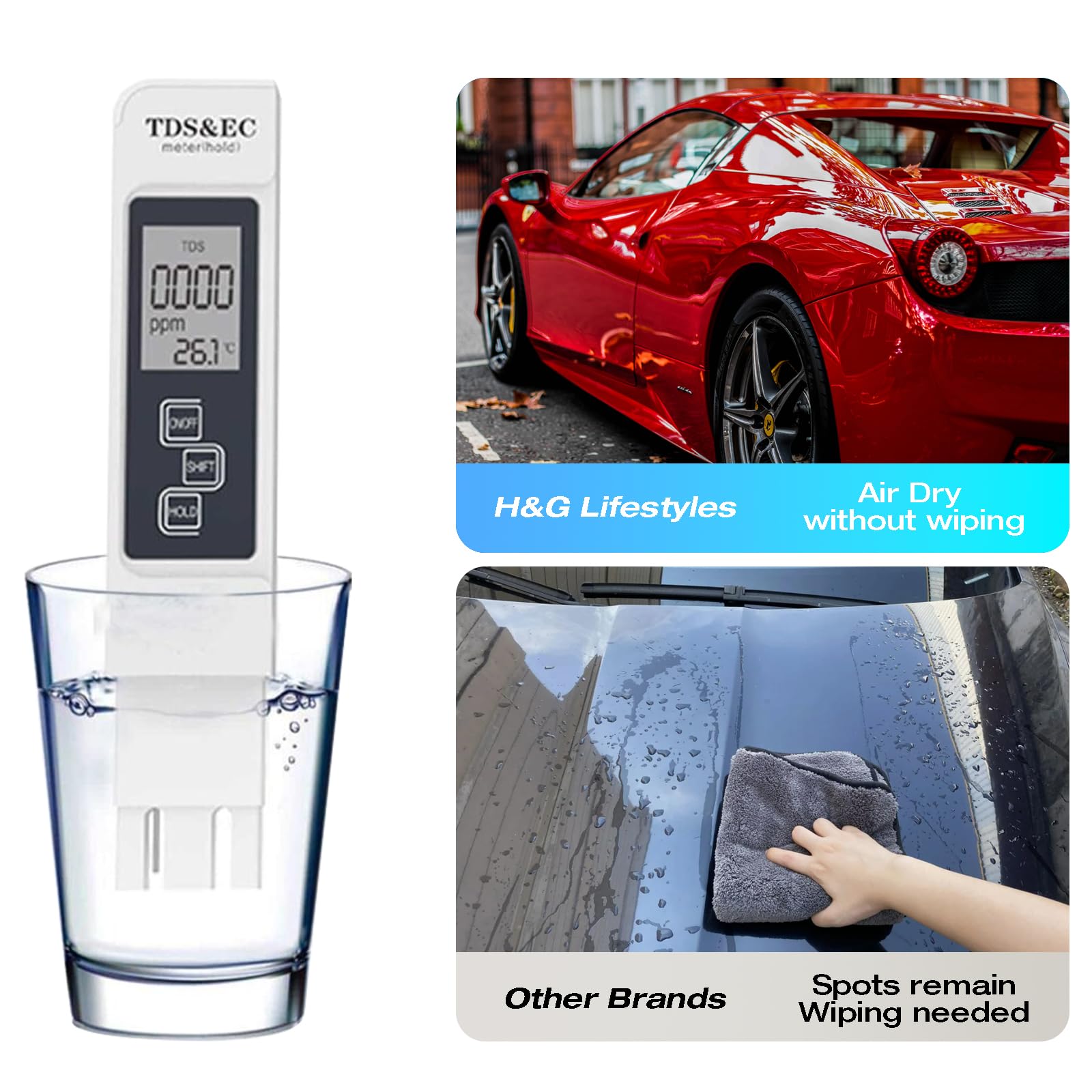 H&G Lifestyles Water Deionizer for Car Washing Ultra-Low TDS Spotless Water System in-line Deionized Water Spot Free Water Spot Filter DI-Water System for Car Detailing 50 Gallons Di Water