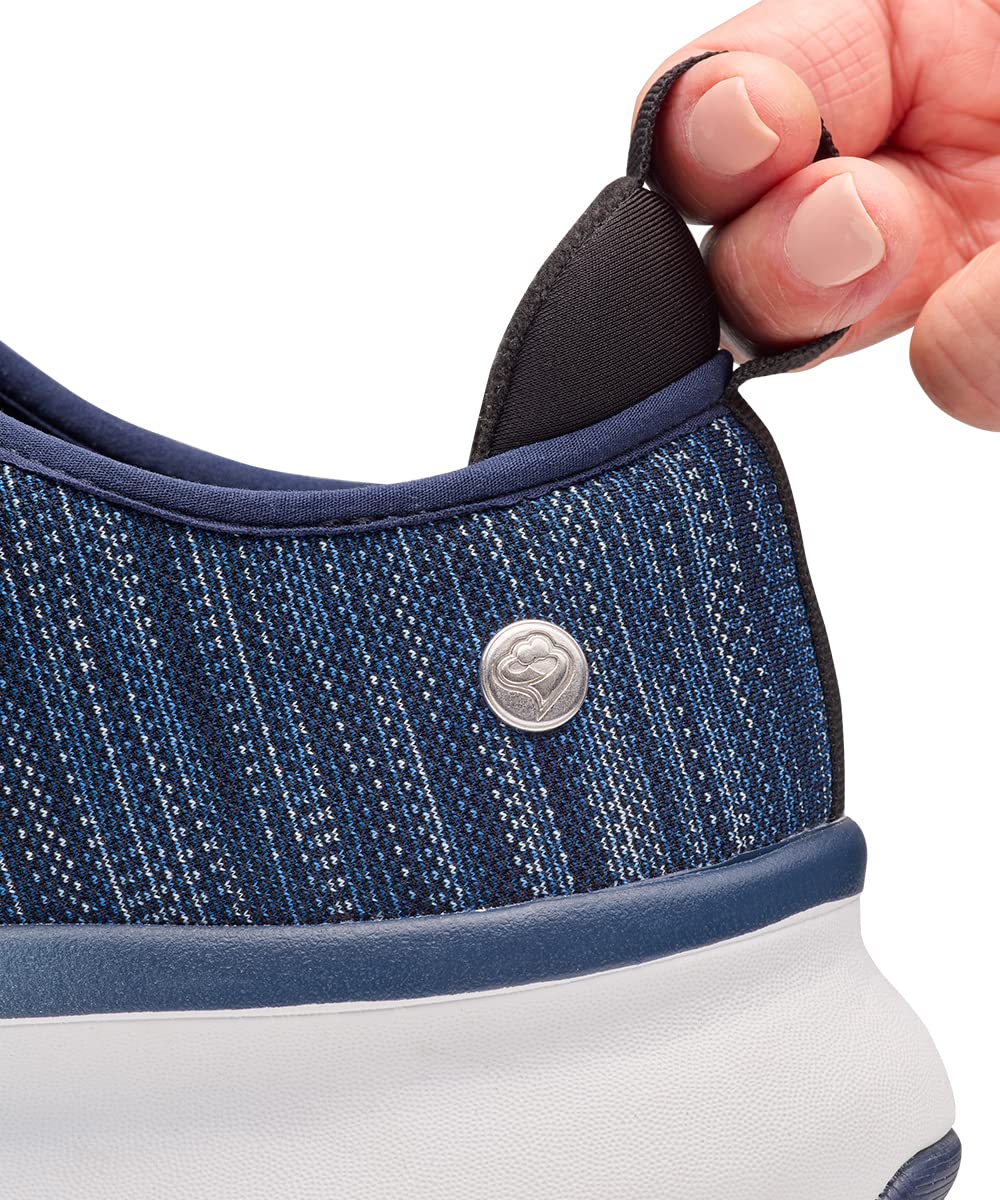 Women’s Extra Wide Comfort Shoes with Easy Closures for Adjustable Fit - Multi Blue 8.5