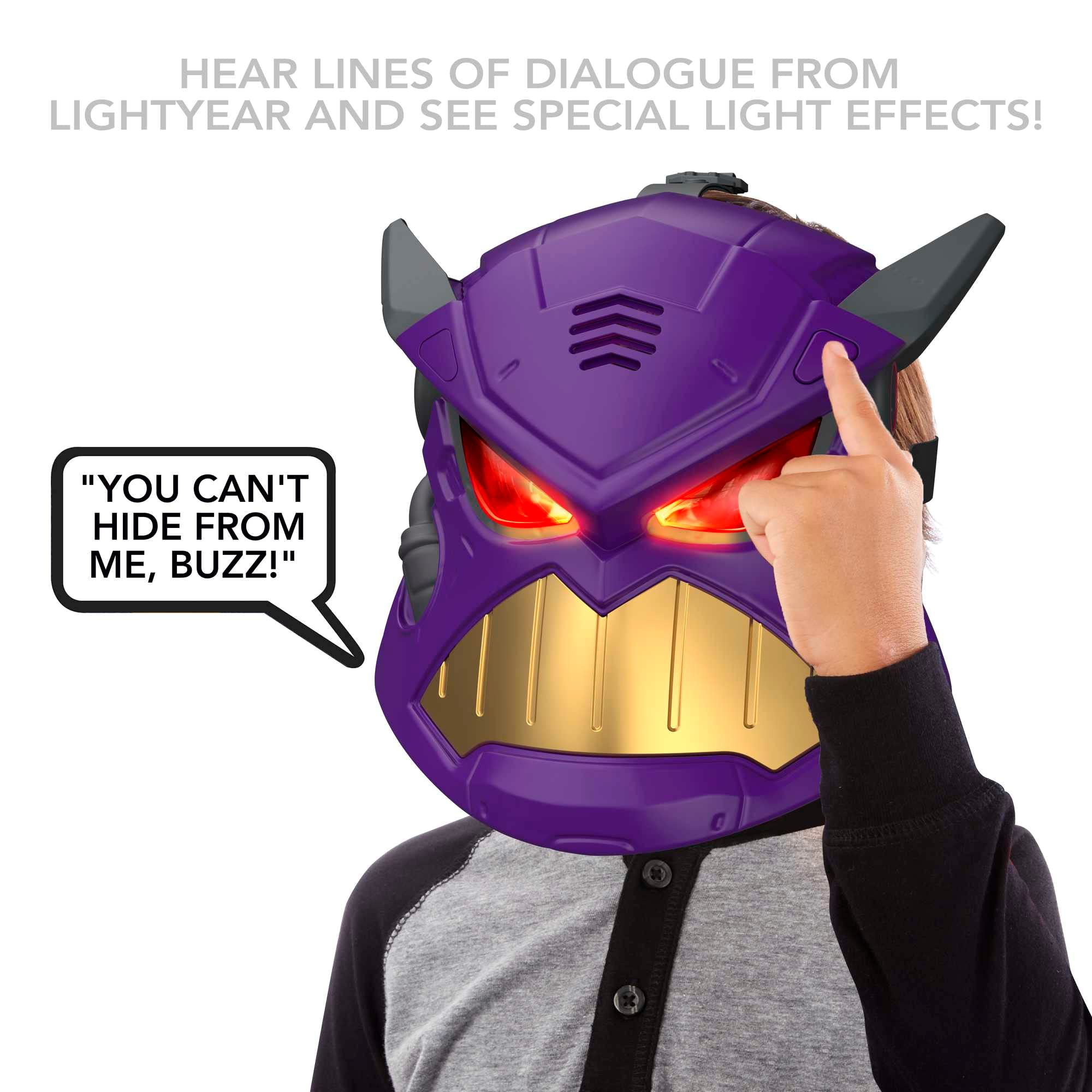 Mattel Disney and Pixar Lightyear Mask, Zurg Voice-Changing Role-Play Head Gear with Movie Dialogue, Voice Changer & Lights