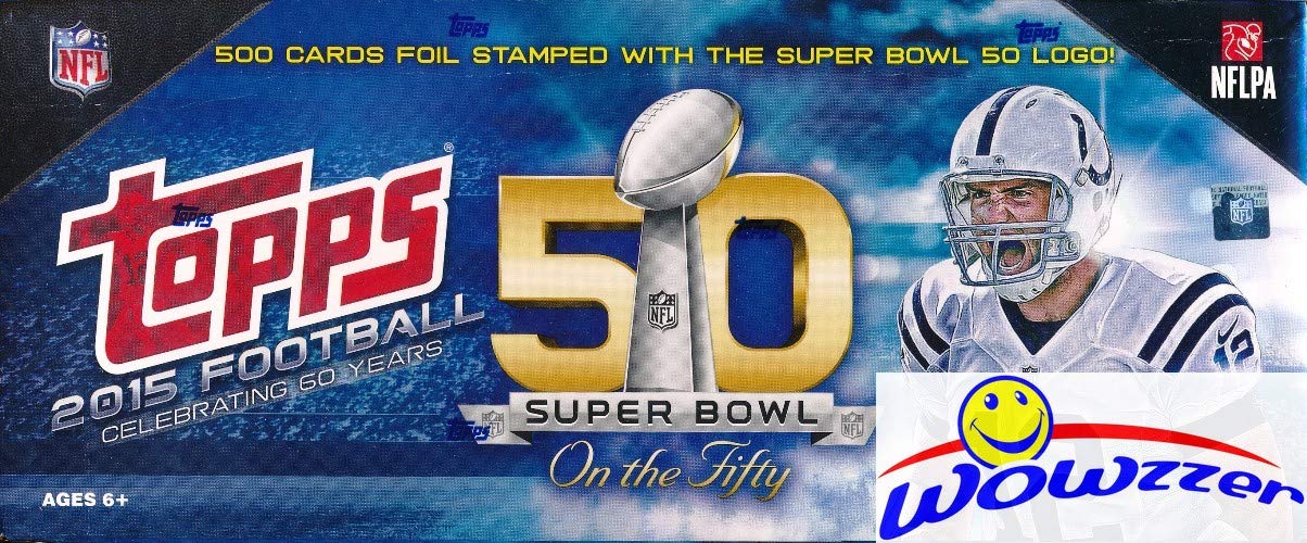 2015 Topps Football VERY SPECIAL LIMITED EDITION 50th SUPER BOWL Complete 500 Card Factory Set! Every Card has EXCLUSIVE 50th Super Bowl Logo! Loaded with RC’s Jameis Winston, Marcus Mariota & More!