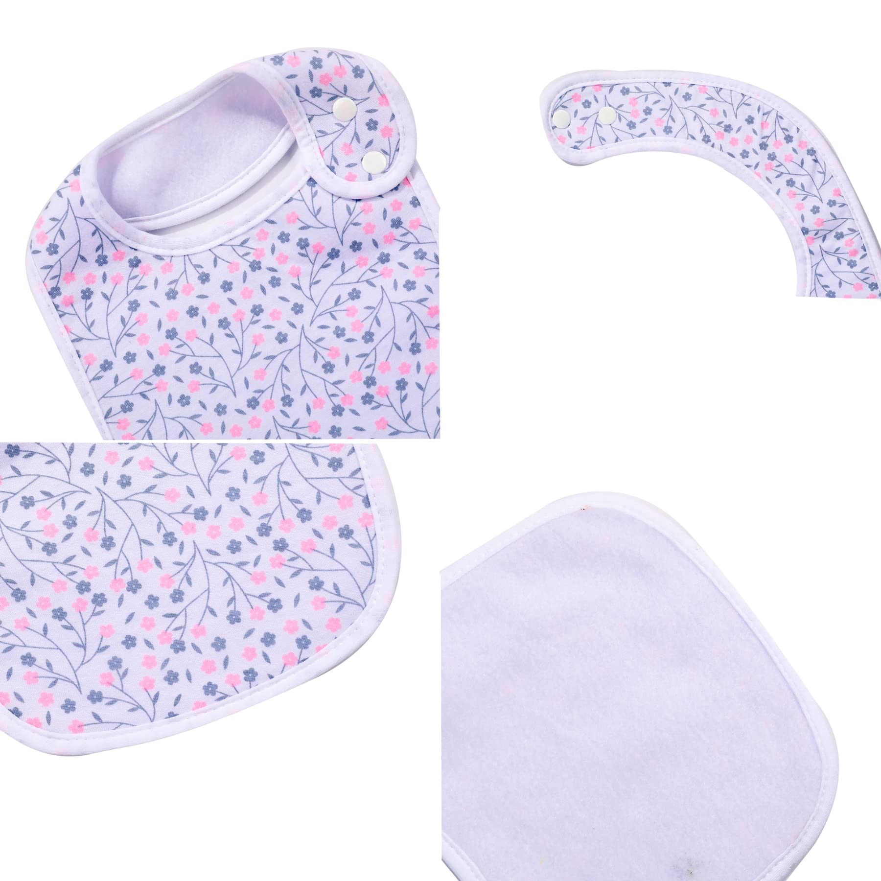 Gelisite 7 Pack Baby Cotton Absorbent Bibs for Drooling Teething