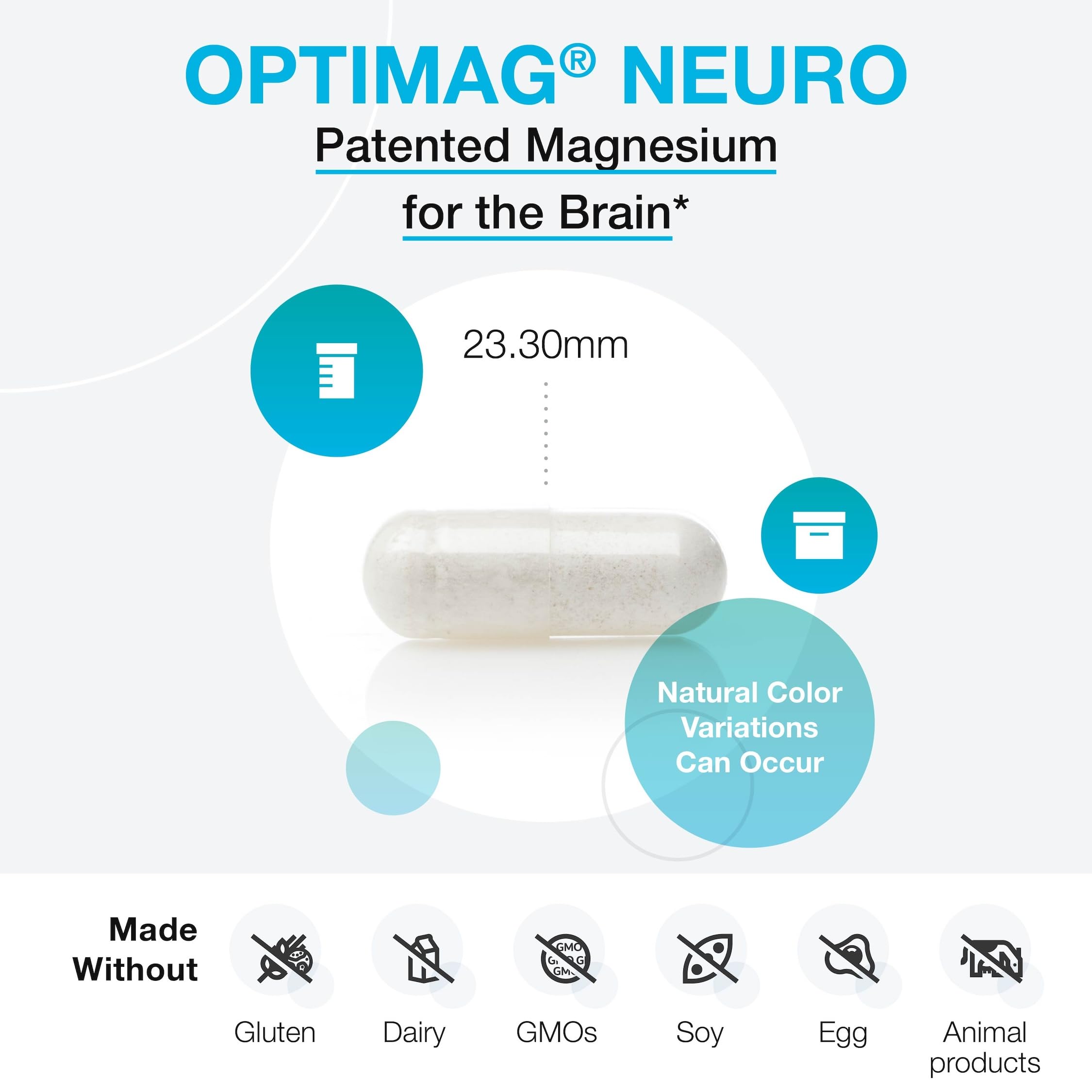 XYMOGEN OptiMag Neuro - Magnesium L-Threonate, Magnesium Malate + Magnesium Glycinate Chelated Magnesium to Support Brain Health - Supports Relaxation + Stress Management (90 Capsules)