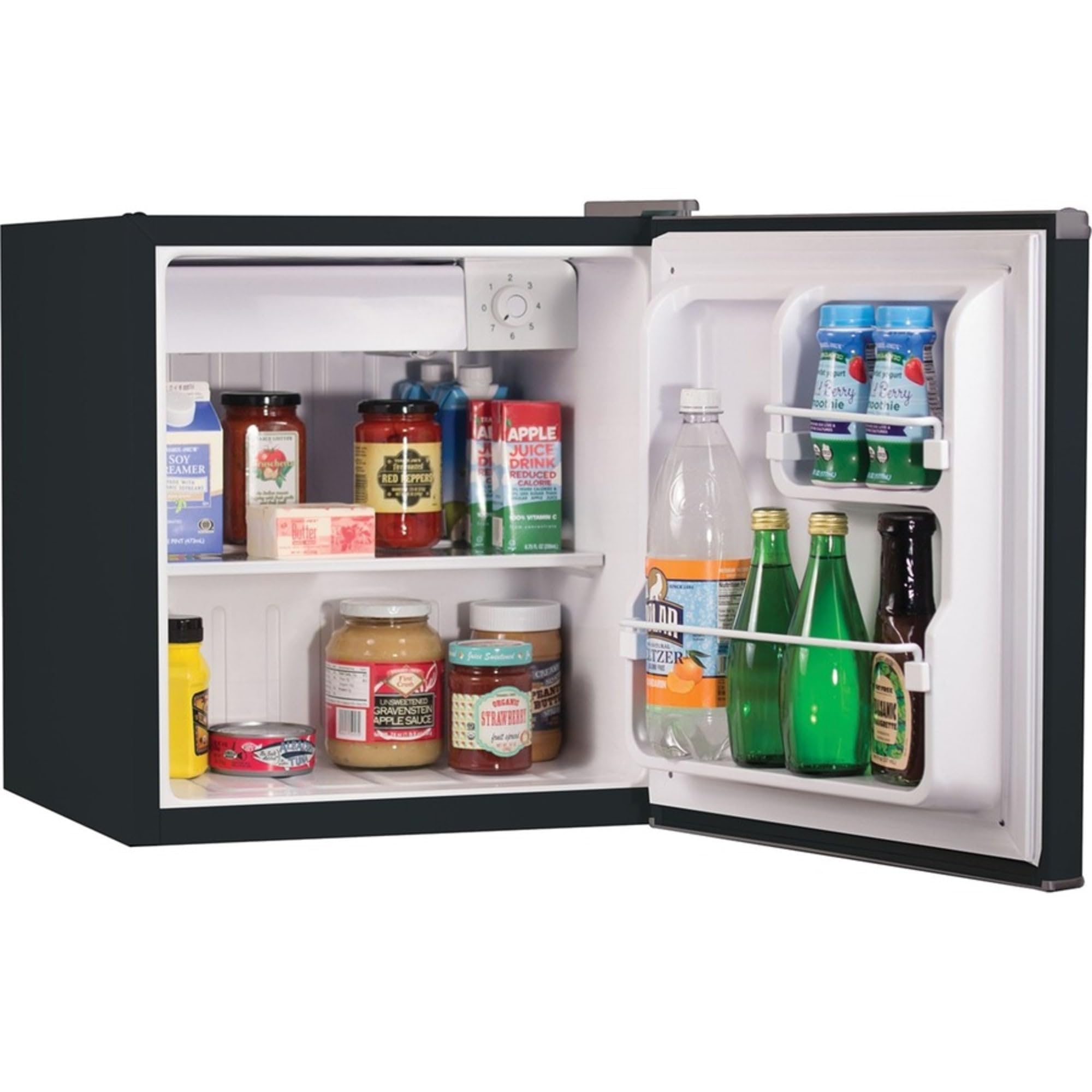 BLACK+DECKER BCRK17B Compact Refrigerator Energy Star Single Door Mini Fridge with Freezer, 1.7 Cubic Feet, Black