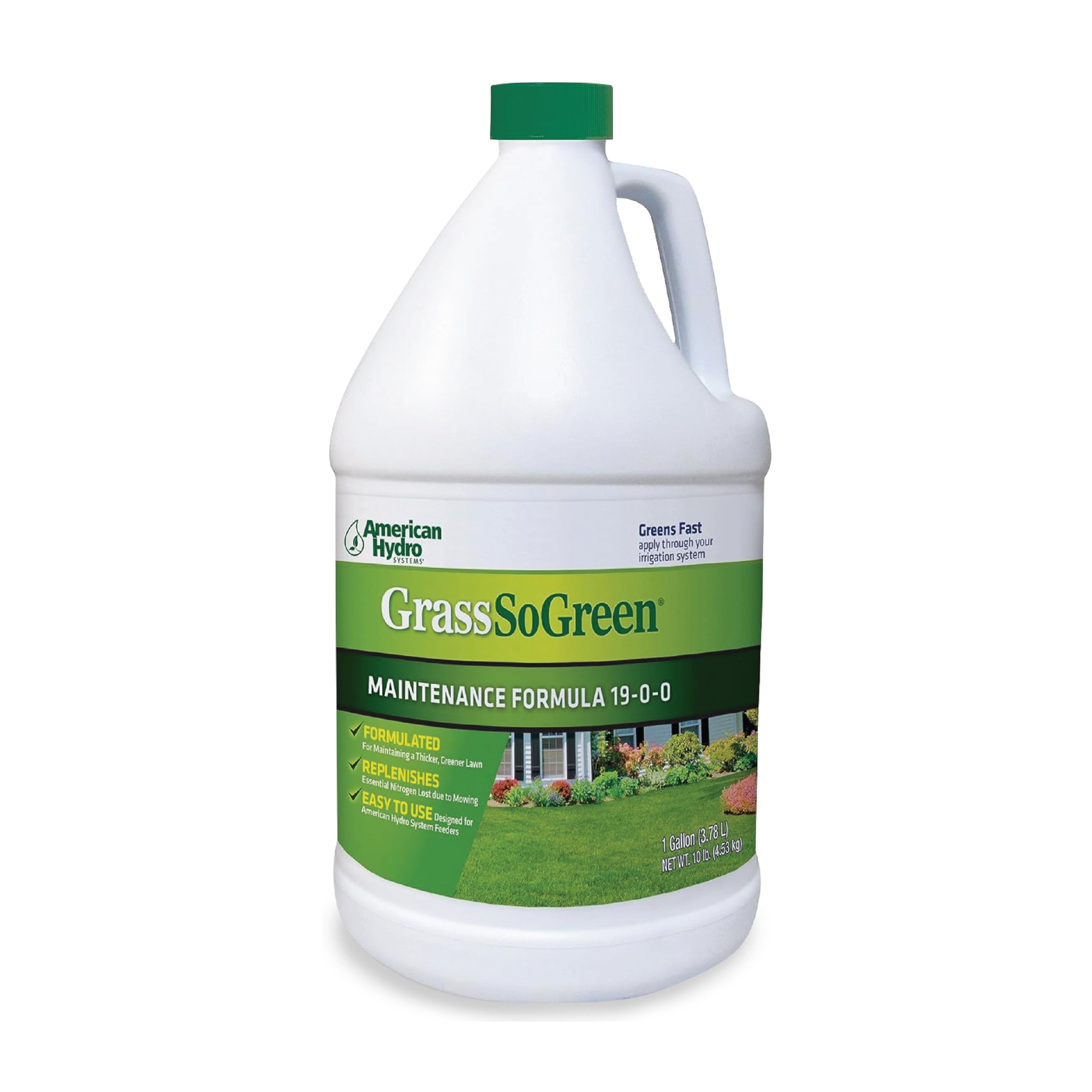American Hydro Systems GrassSoGreen Maintenance Formula, Grass and Landscape Fertilizer, 1 Gallon Bottle