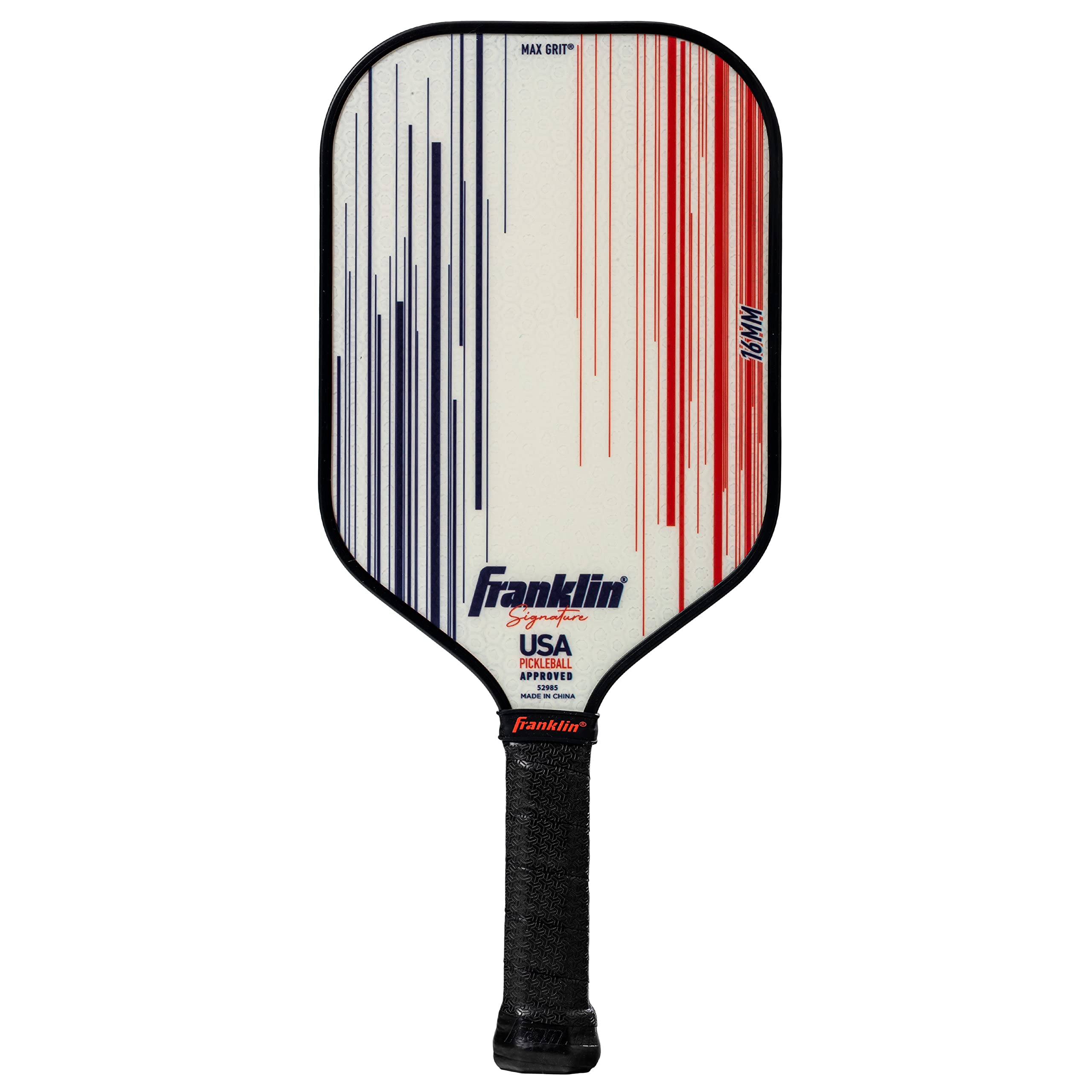 Franklin Sports Pro Pickleball Paddles - Signature Series Pro Pickleball Paddle with MaxGrit Surface - USA Pickleball (USAPA) Approved Tournament Pickleball Paddle - 16mm Polypropylene Core - White