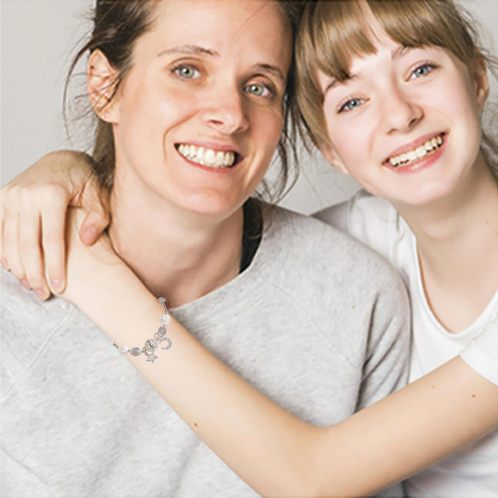 one dollar items Natural Healing Strand Bracelet with Star and Moon Design Dainty Jewelry gifts for Birthdays Valentine's Day amazon haul store