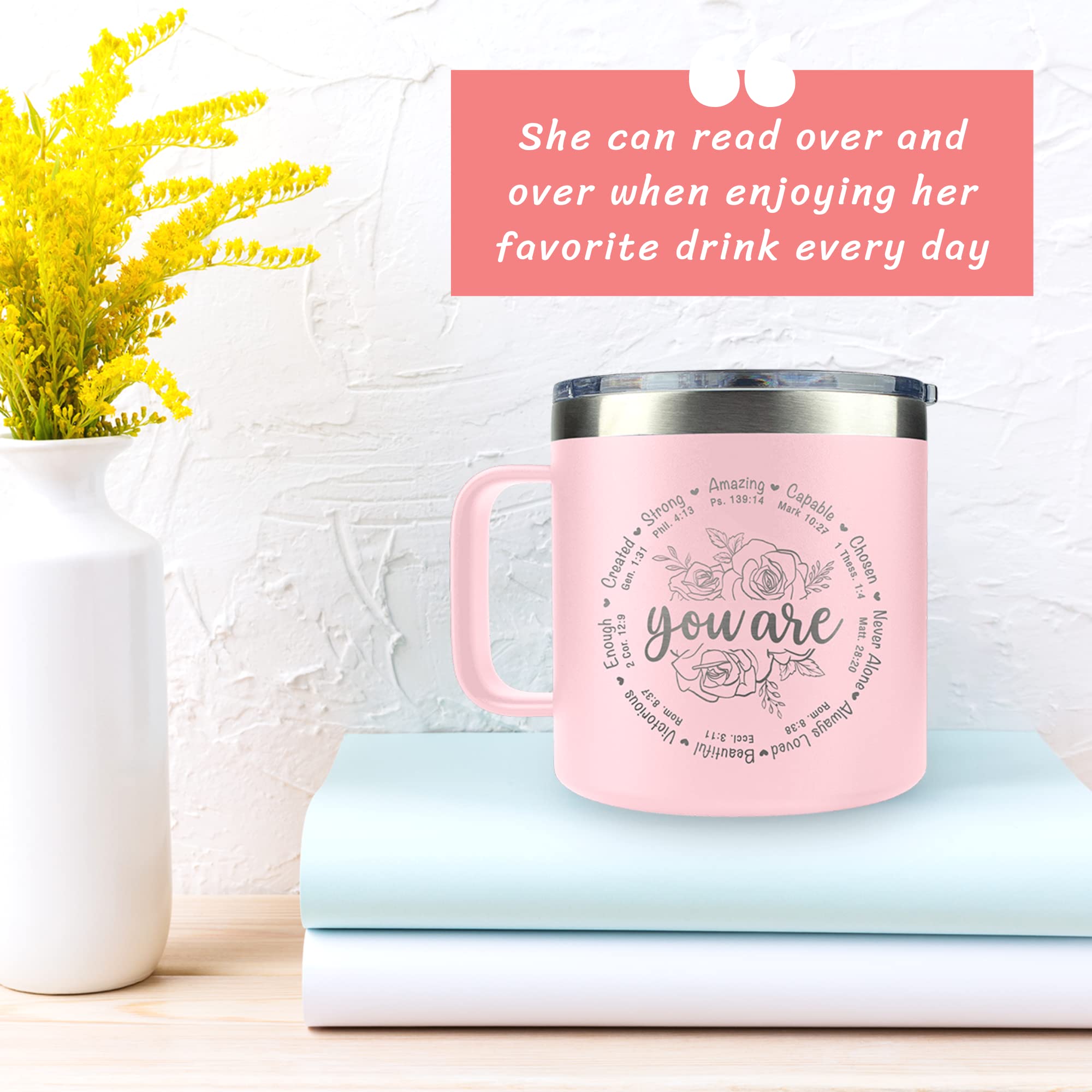 Christian Gifts for Women - Religious Gifts for Women - Birthday Gifts for Mom, Grandma, Sister, Friend, Coworker, Women - Christmas Gifts - Inspirational Spiritual Catholic Gifts Women - 14 Oz Mug