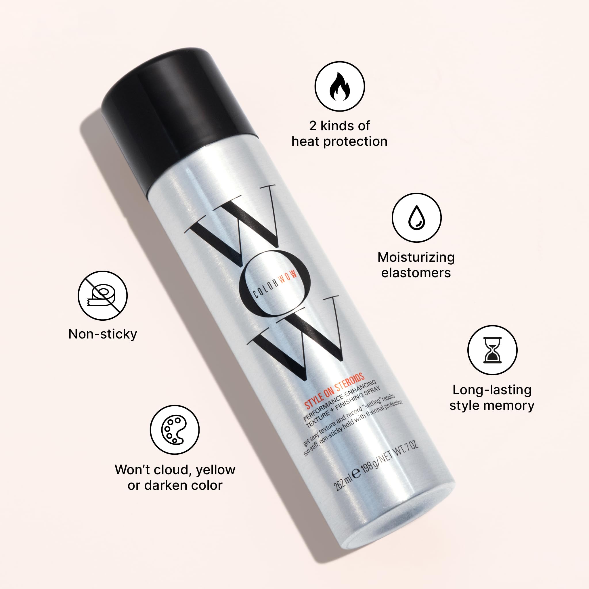 COLOR WOW STYLE ON STEROIDS Texturizing Spray – Achieve Instant Sexy Volume and Texture, Non-Sticky & Moisturizing