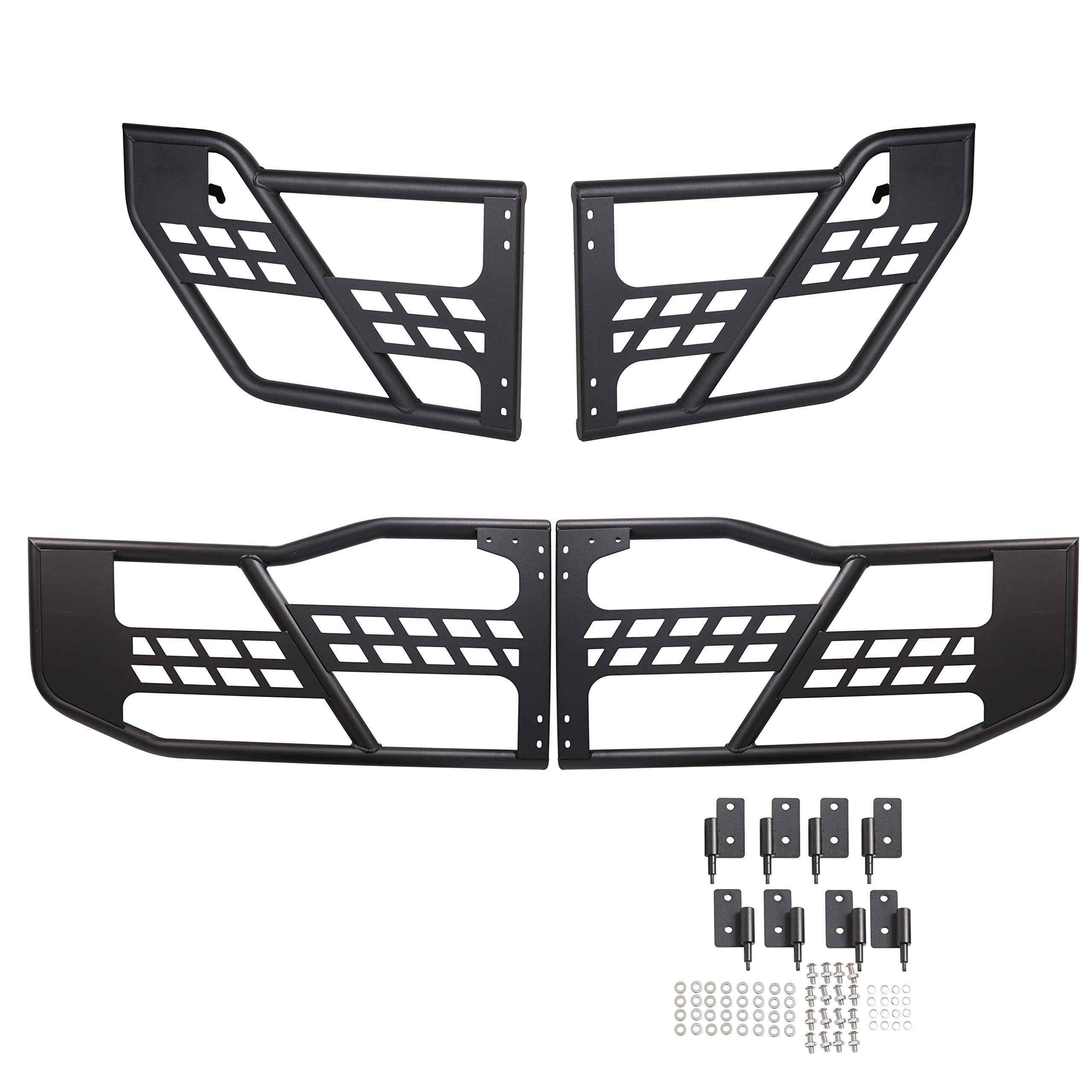 ECOTRIC 4-Door Set Off Road Front & Rear Tubular Doors Compatible with 2007-2018 Jeep Wrangler JK