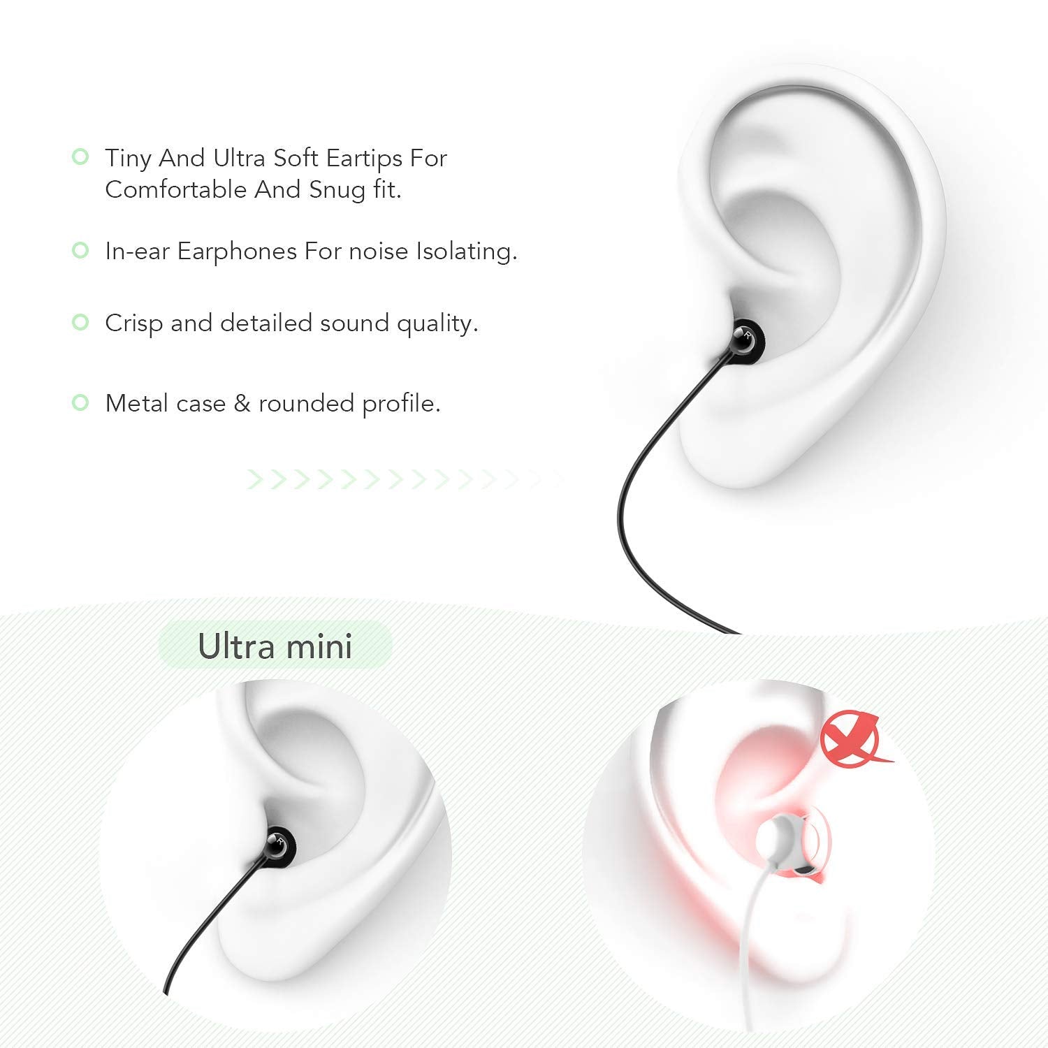 AGPTEK Sleep Earbuds, in-Ear Earphones for Sleeping with 3 Sizes Ultra-Light Soft Silicone, Noise Isolating Headphone Perfect for Sleeping, Insomnia, Side Sleeper, Air Travel, Meditation & Relaxation