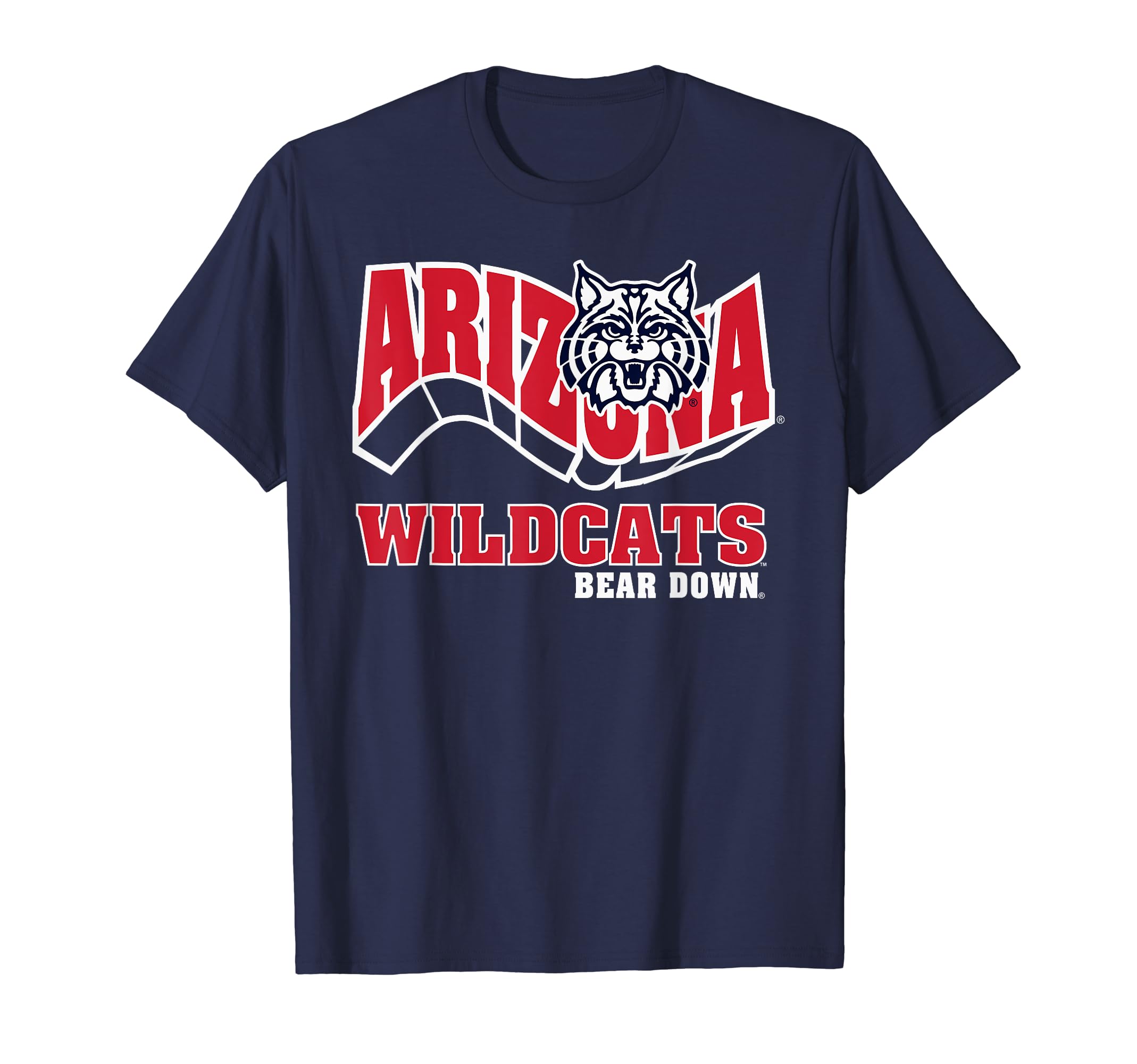 Arizona Wildcats Retro Flashblock Navy Officially Licensed T-Shirt