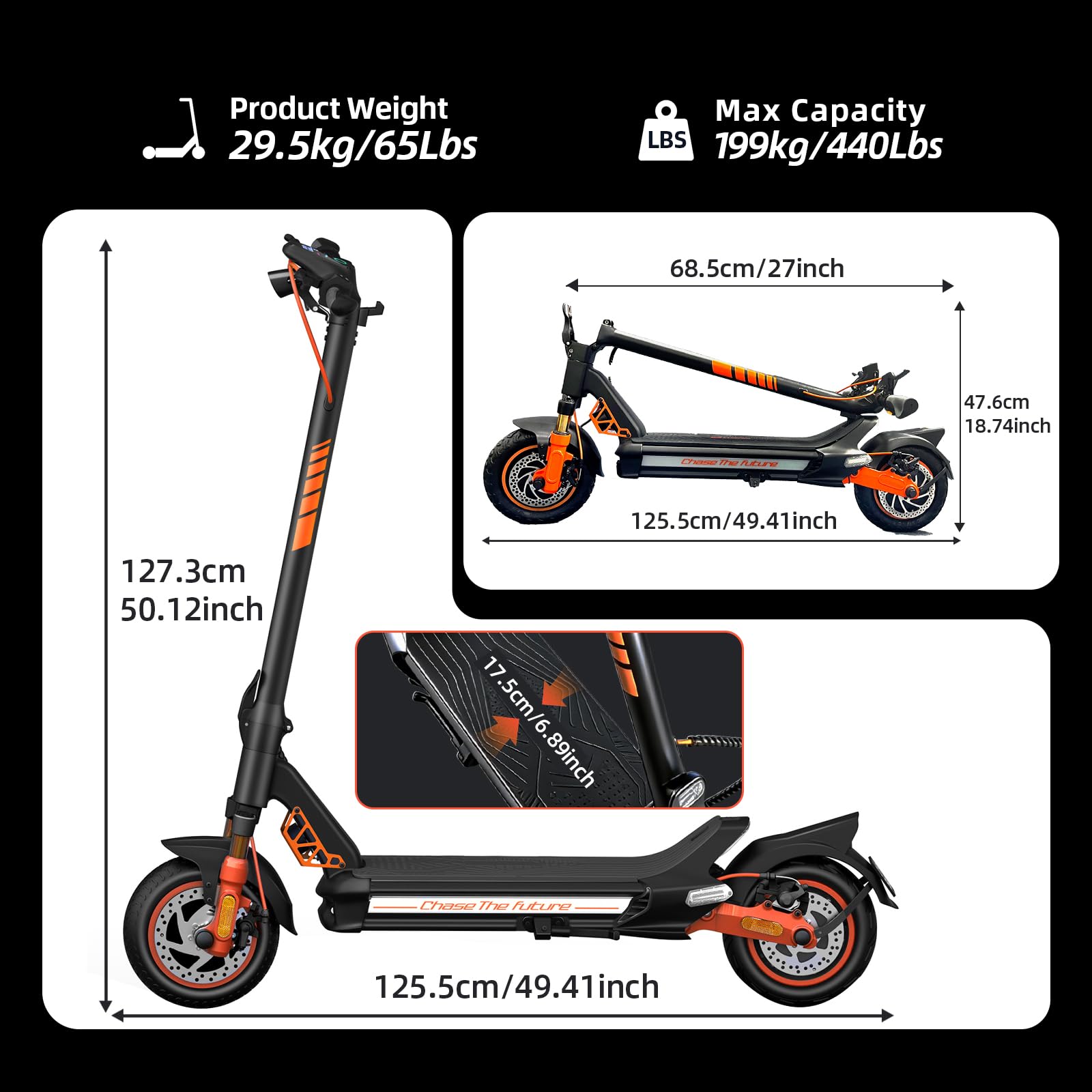 Electric Scooter Adult, 1600W*2 Dual Motor RZ1000, Up to 40-50 Miles Long Range/MAX Speed 31 Mph, 10.5'' Off Road Tires with 1152Wh Battery & Dual Suspension Commuting Fast Electric Scooter