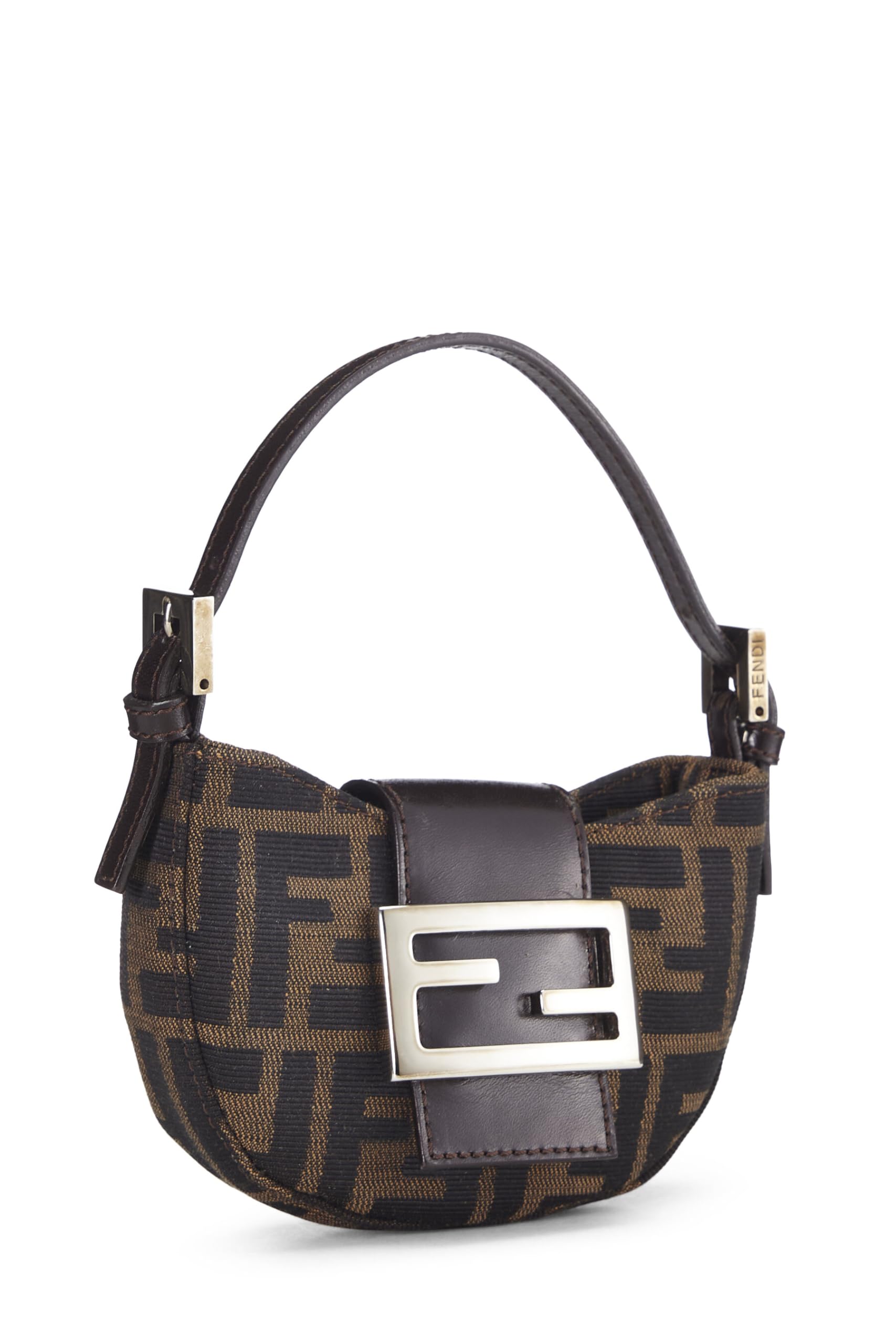 Fendi, Pre-Loved Brown Zucca Croissant Mini, Brown