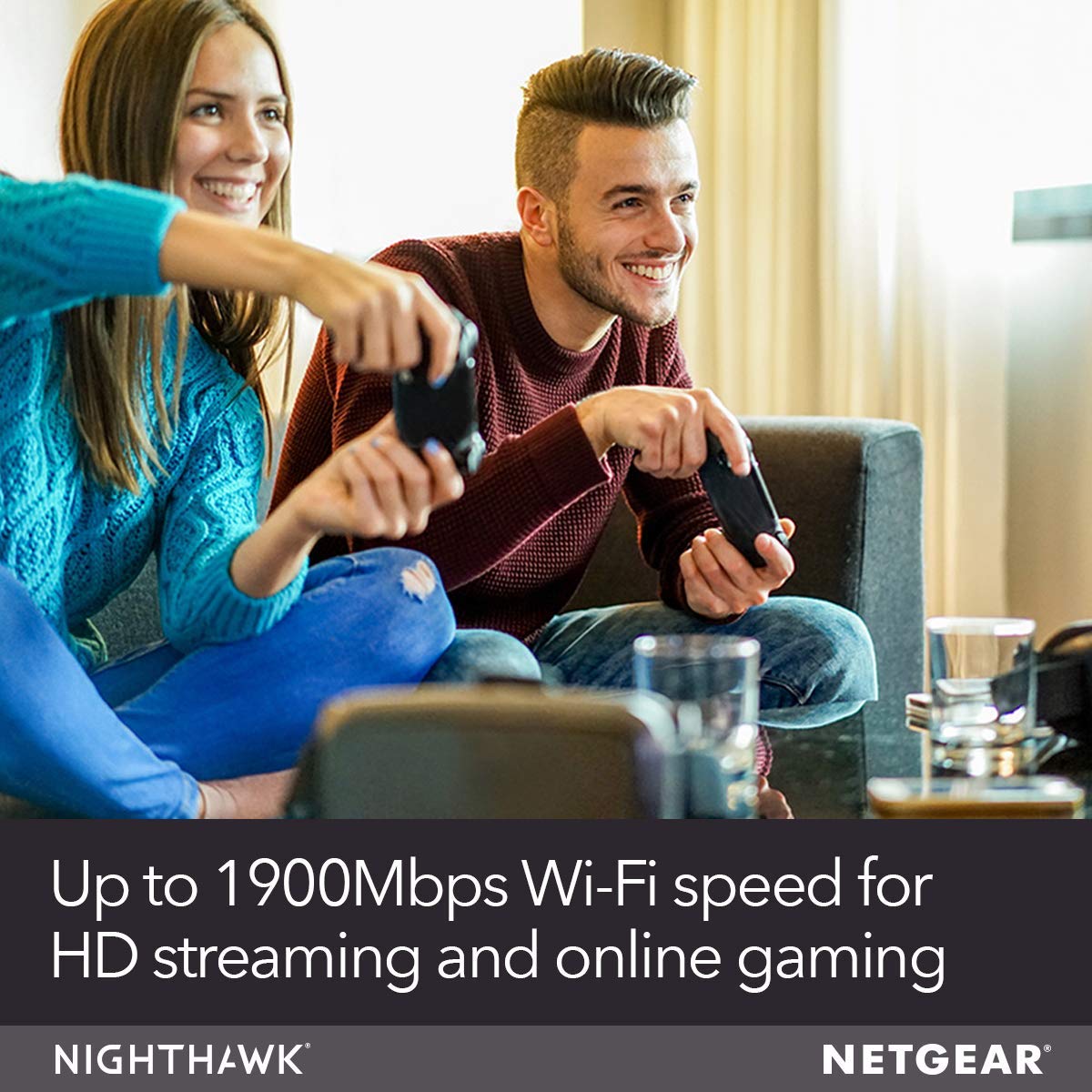 NETGEAR Nighthawk AC1900 (24x8) DOCSIS 3.0 WiFi Cable Modem Router Combo (C7000) for Xfinity from Comcast, Spectrum, Cox, more (Renewed)