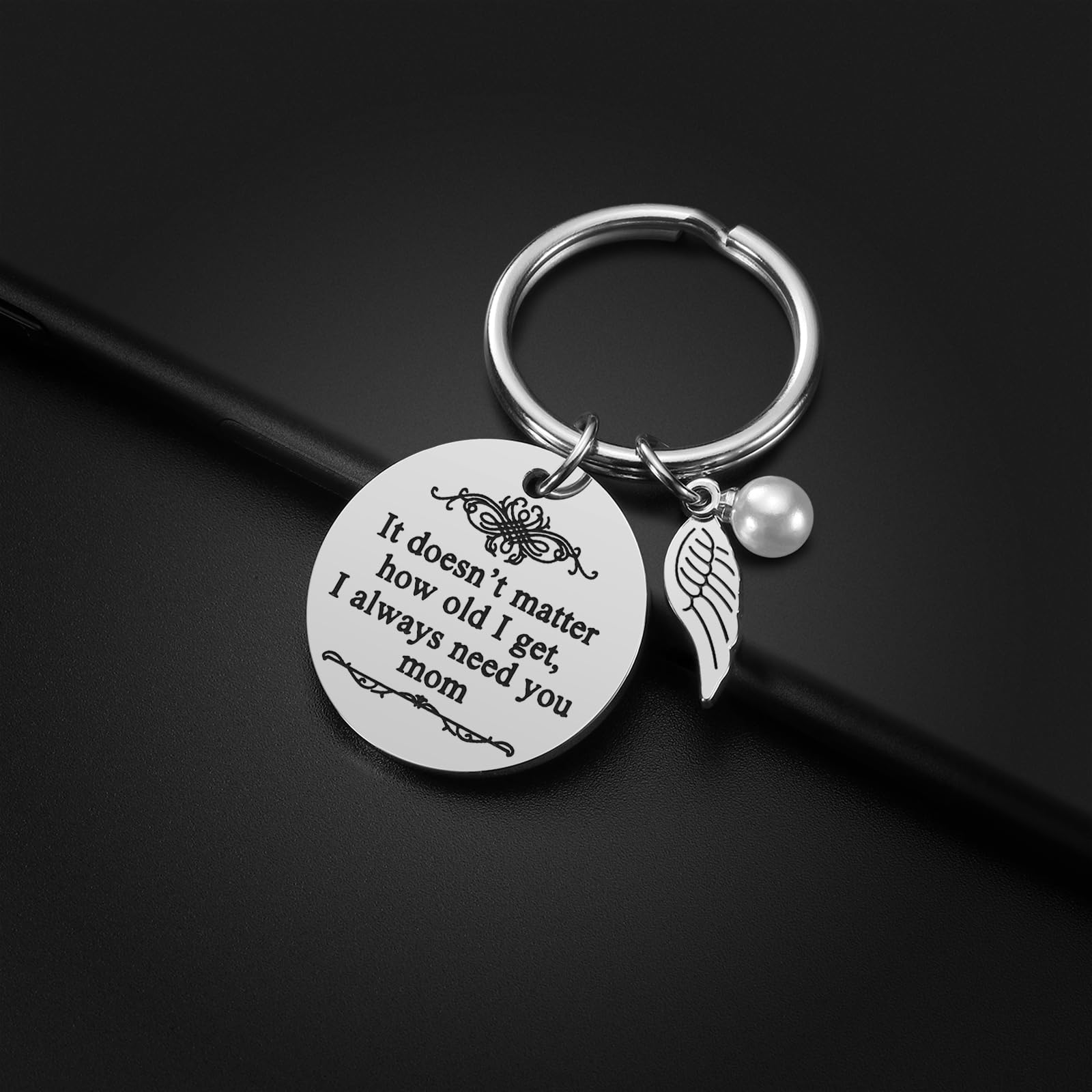 iJuqi Mother's Day Gifts from Daughter Son for Mom Birthday Valentine's Day Christmas Gifts Mom Keychain Mother Keyring