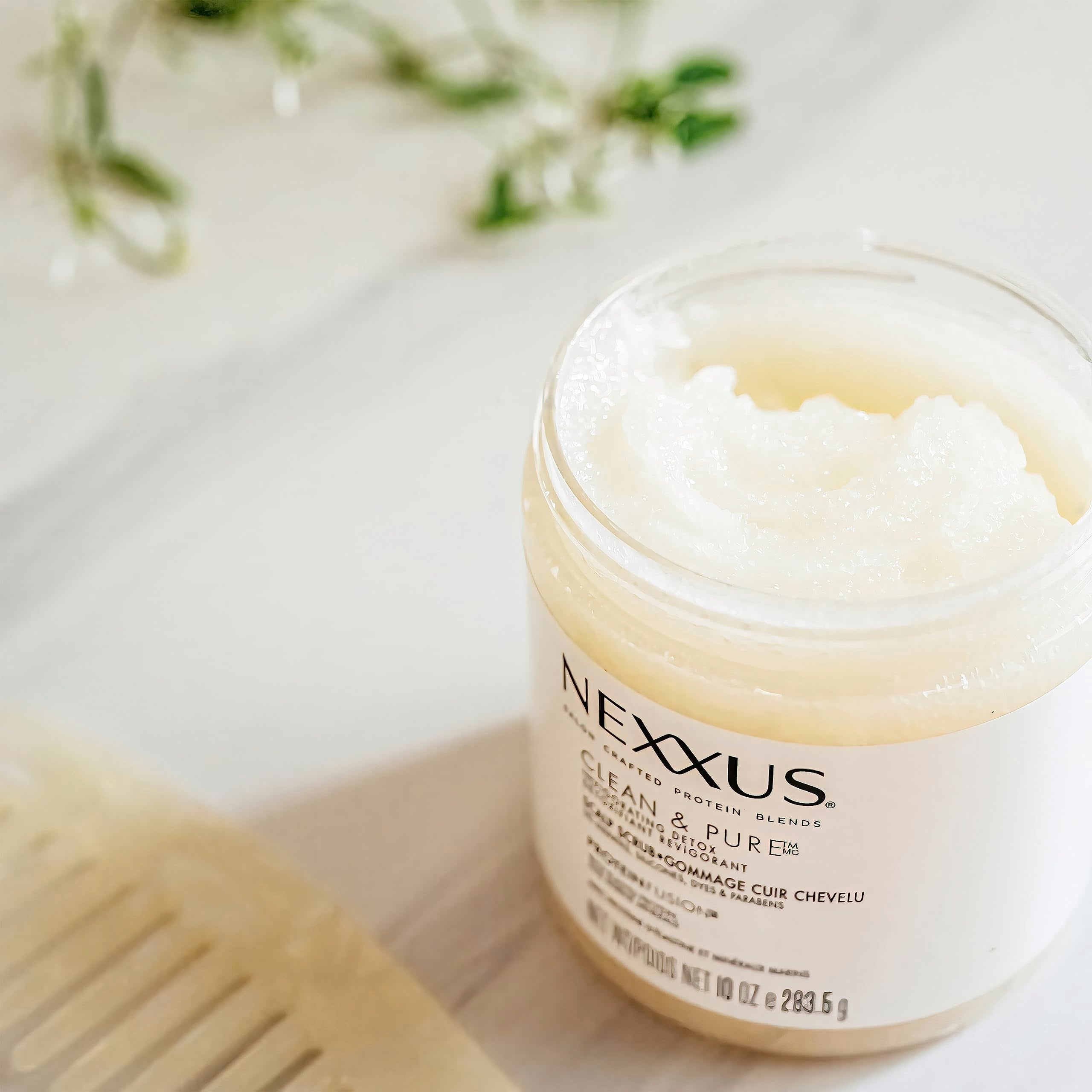 Nexxus Sulfate-Free Hair Scrub To Nourish & Clarify Exfoliating Scalp Scrub Silicone, Dye, & Paraben Free Hair Scrub 10 oz