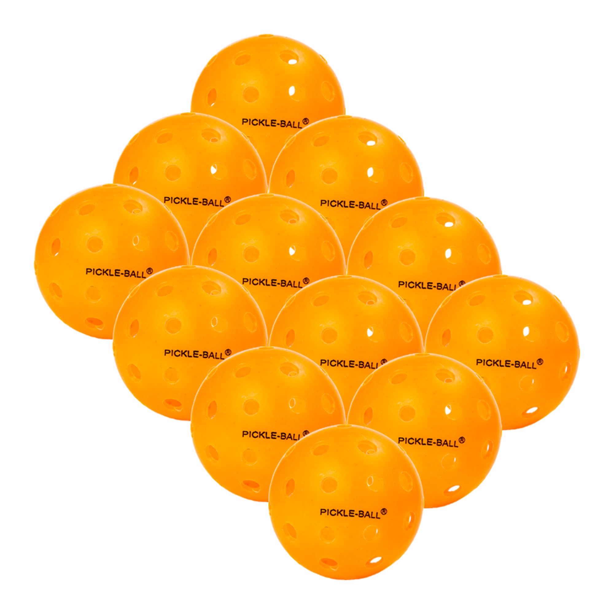 Dura Fast 40 Pickleballs | Outdoor Pickleball Balls | Orange| Pack of 6 | USAPA Approved and Sanctioned for Tournament Play