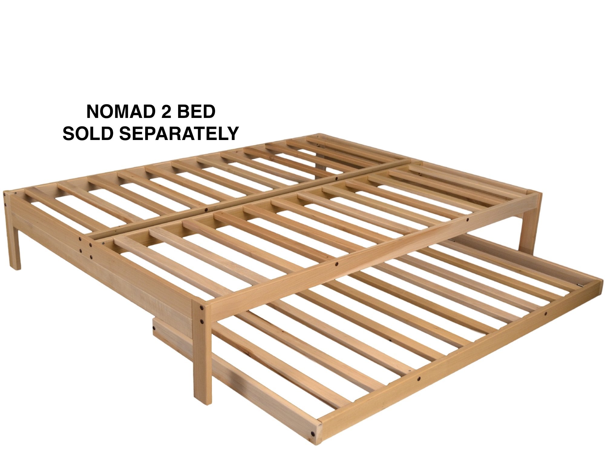 KD Frames Twin Trundle, Natural Wood