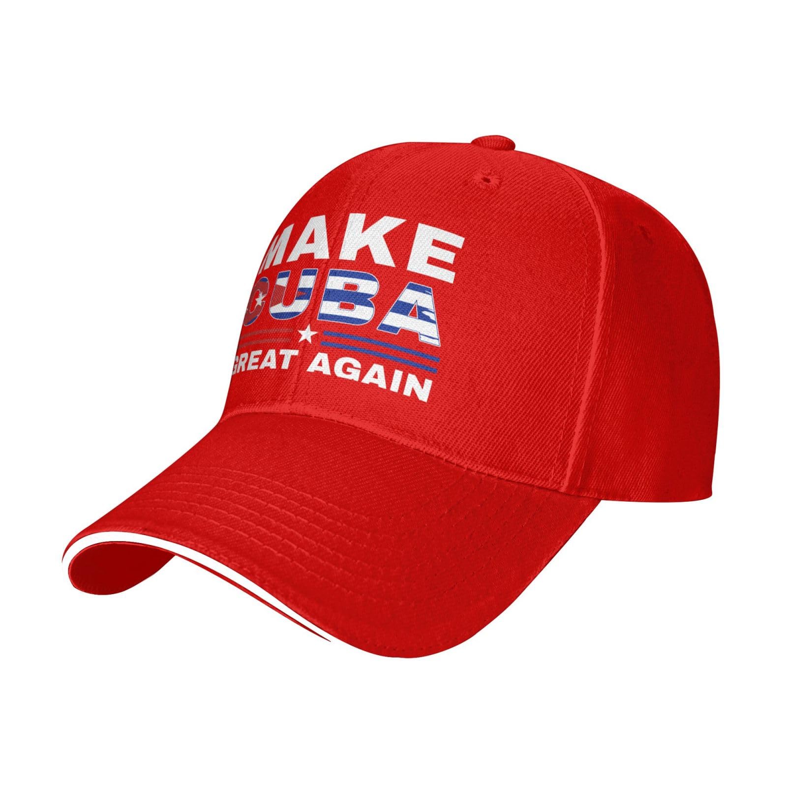 Owbnaa Make Cuba Great Again hat Cuban Flag Baseball Cap Red