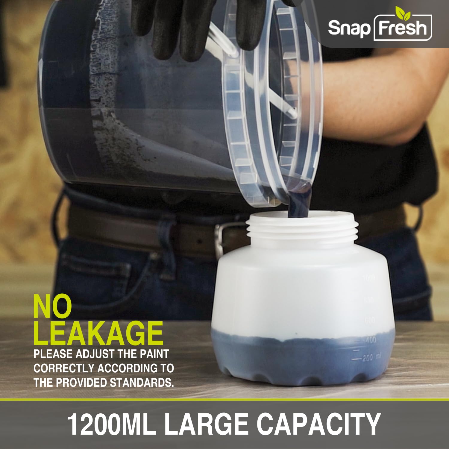 SnapFresh Replacement Paint Sprayer Container, 1200 ml, Compatible with SnapFresh 20V Cordless Paint Sprayer (PS180)
