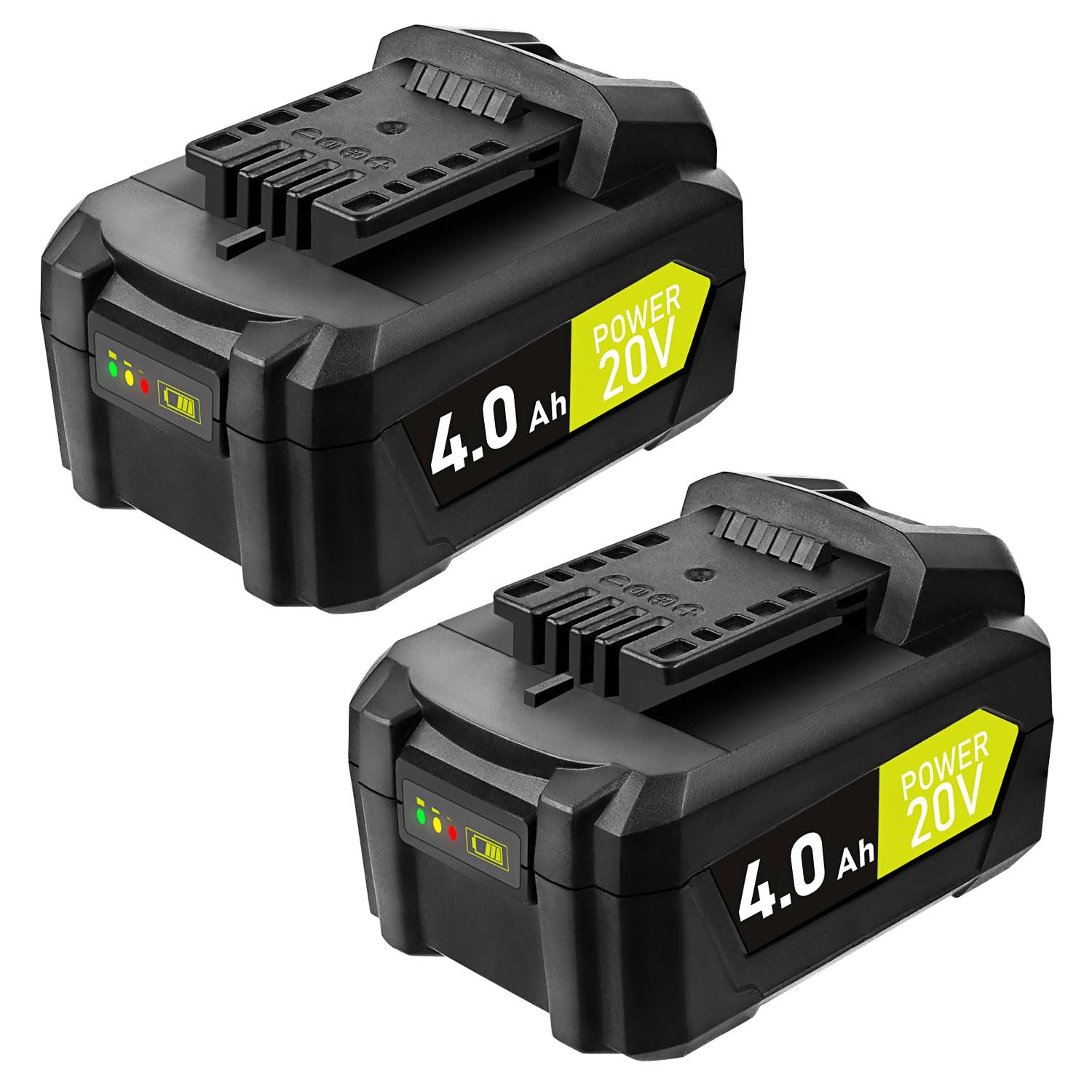 SnapFresh 20V 4.0Ah Li-ion Battery (BBT-DC40A), 2-Pack(Not Compatible with Other Brands), Lithium-Ion Battery Support Fast Charging