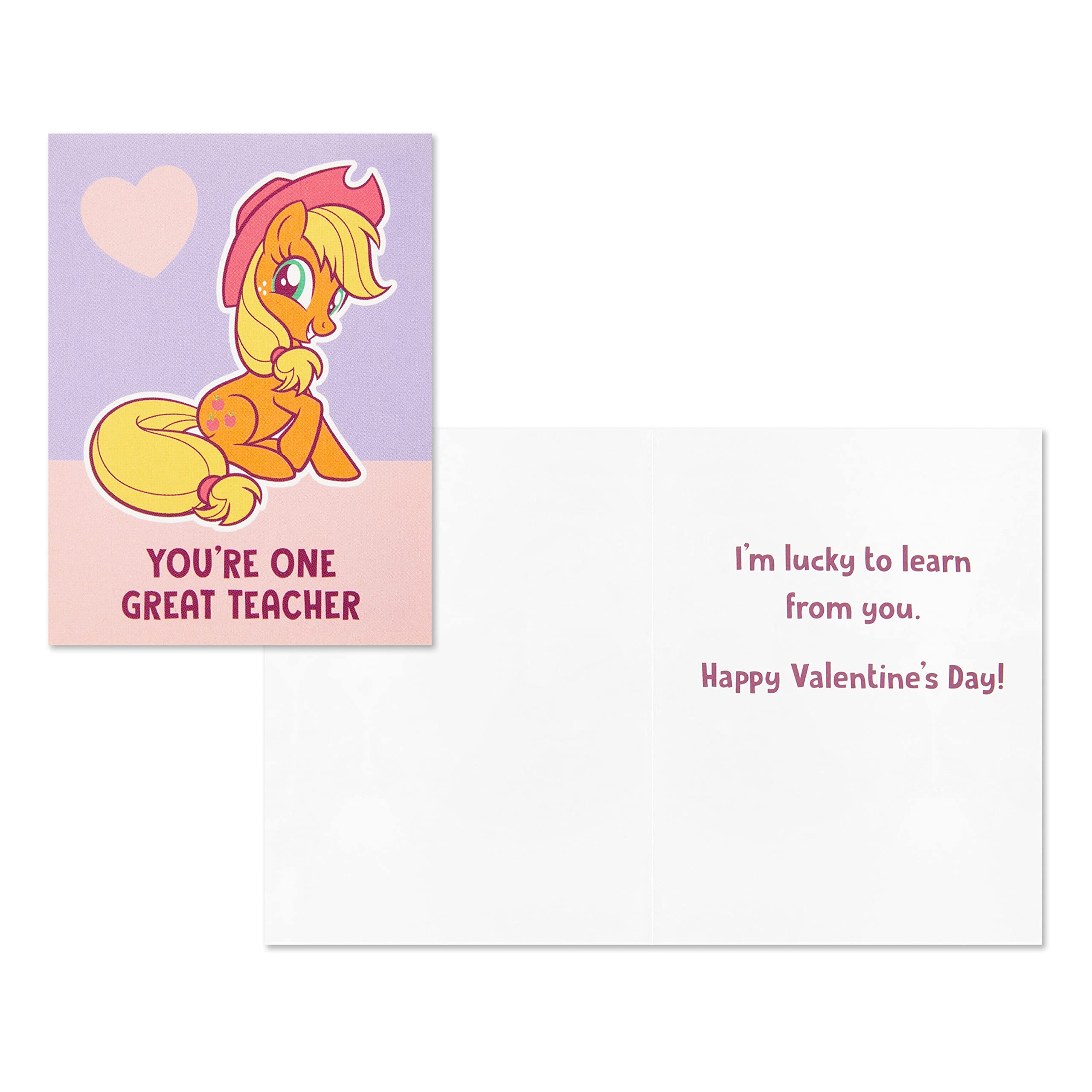 Hallmark My Little Pony Valentines Day Cards and Mailbox for Kids School Classroom Exchange (1 Box, 32 Valentine Cards, 35 Stickers, 1 Teacher Card)