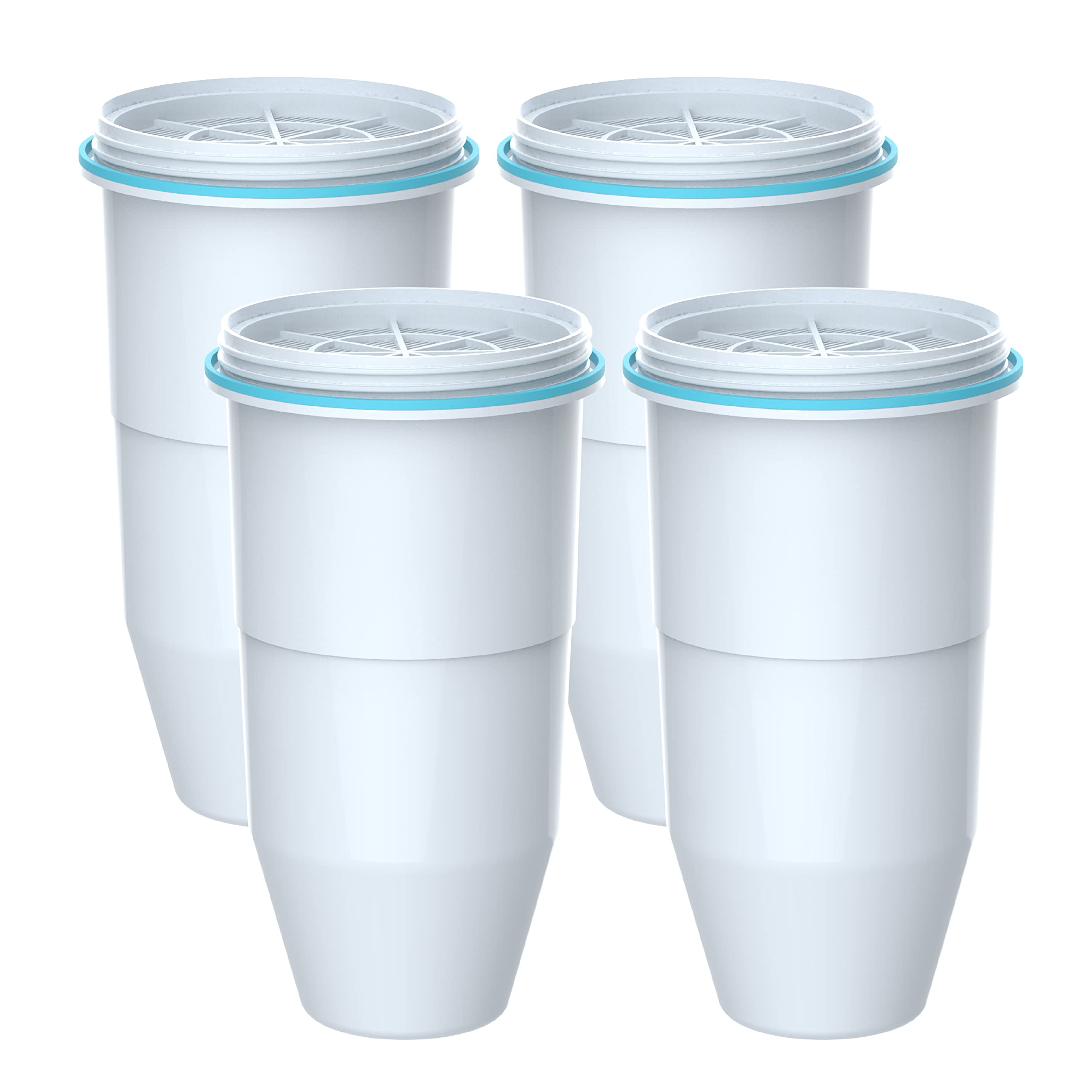 Filterlogic NSF/ANSI 42,53&372 Certified Replacement Water Filters, Water Pitchers, and Dispensers Reduce TDS, Chlorine, and More (Pack of 4)