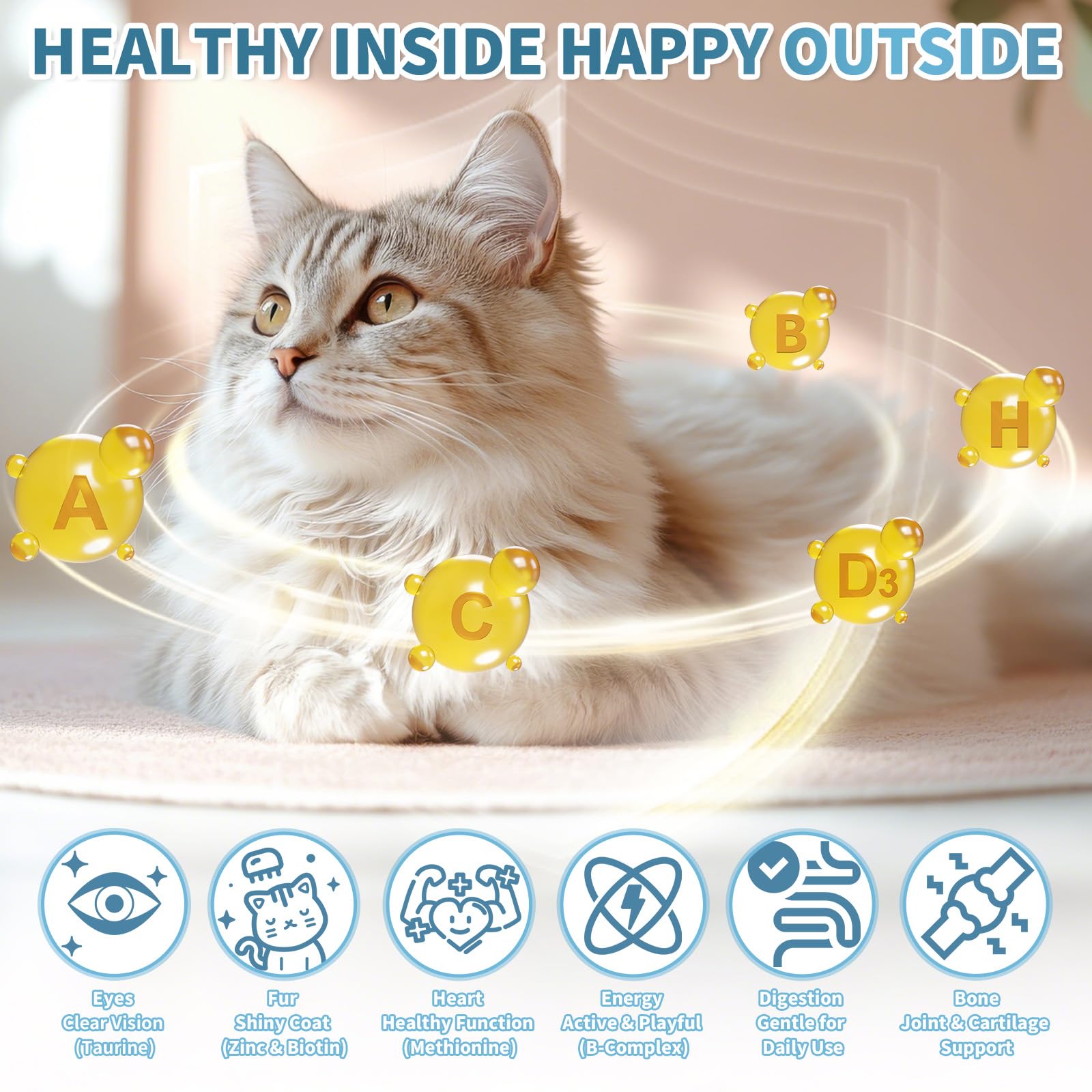 Cat Multivitamin, Crunchy & Creamy Cheese Chew Dog Allergy Relief Drops, Skin & Coat Support