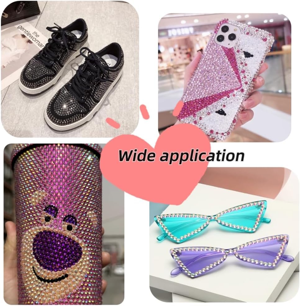 3000 PCS 5mm Flatback Resin Rhinestone Round Transparent Jelly Color Rhinestones Non-Hotfix for DIY Mugs Tumblers Bottles Crafts Decoration Clothes Shoes Shirts Caps Decoration(Light Purple)