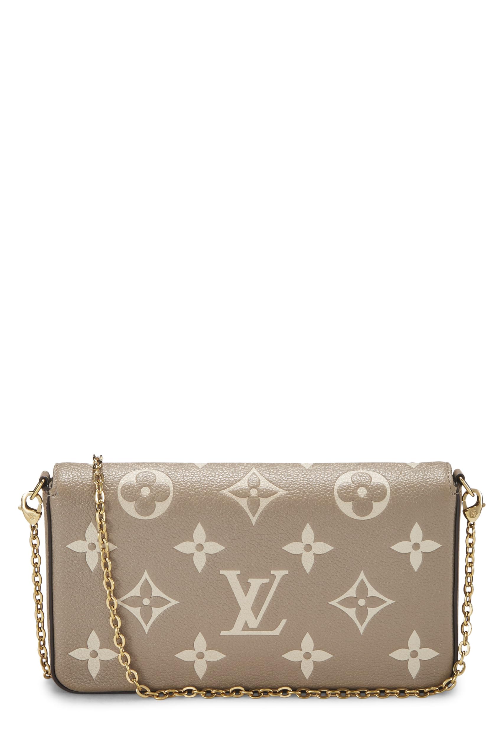 Louis Vuitton, Pre-Loved Grey Monogram Empreinte Giant Pochette Felicie, Grey