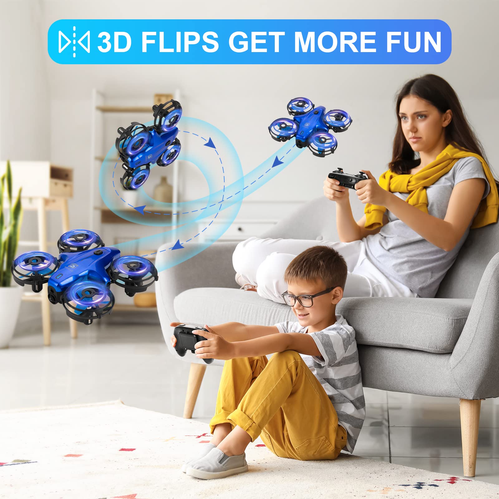 Drones for Kids, ACIXX RC Mini Drone for Kids and Beginners, RC Quadcopter Indoor with Headless Mode, Small Helicopter with 3D Flip, Auto Hovering, Great Birthday Christmas Gift for Boys and Girls