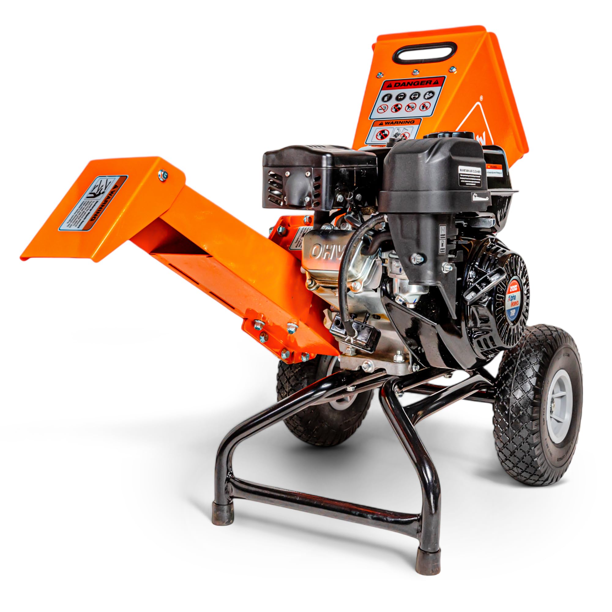 SuperHandy Wood Chipper Shredder Mulcher 7HP Engine Heavy Duty Compact Rotor Assembly Design 3" Inch Max Capacity Aids in Fire Prevention and Building Firebreaks