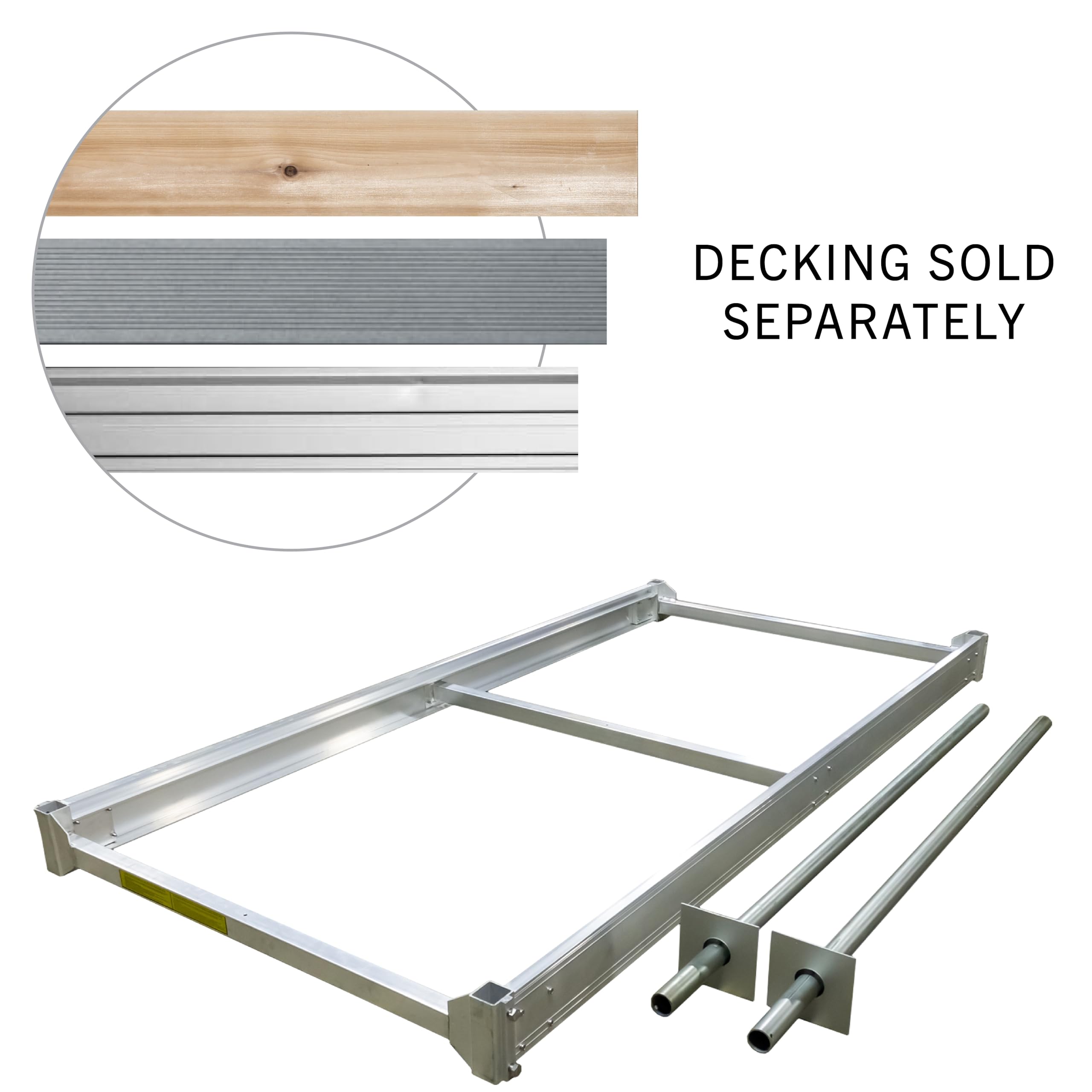 MotoAlliance® 8x4 Aluminum Dock Frames and Decking Kits. Heavy Duty & Maintenance Free. Great for Lakes, Rivers & Shorelines. (8x4 Dock Section)
